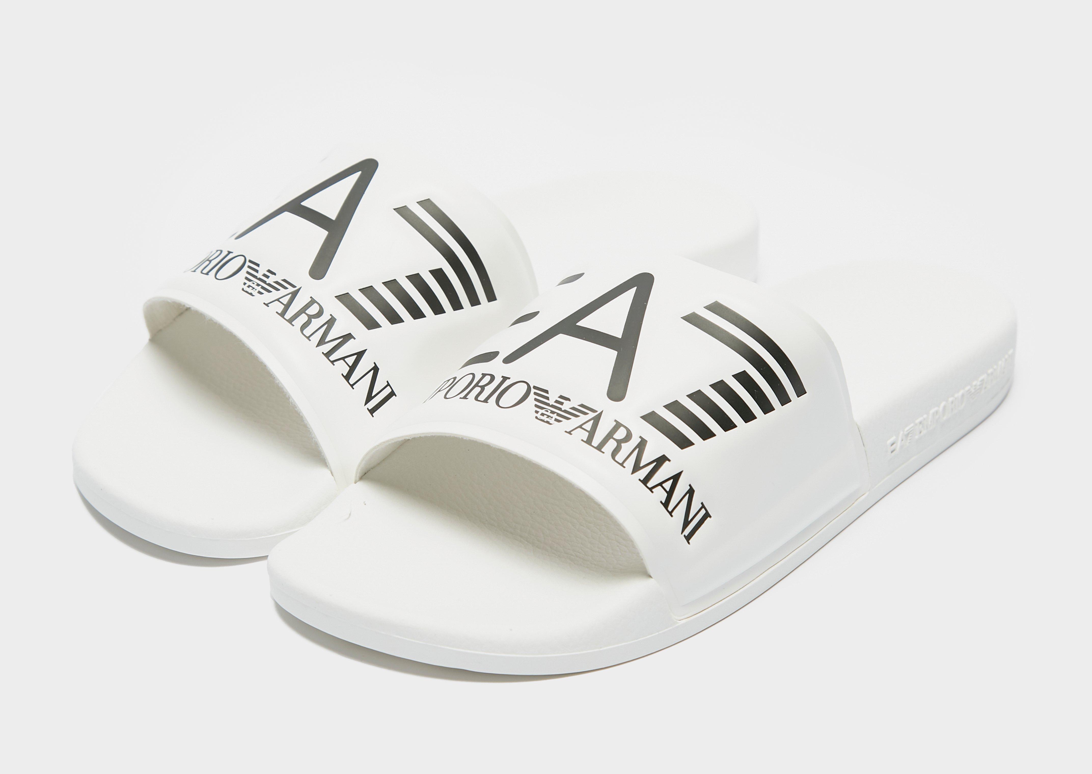 White Emporio Armani EA7 Vis Slides JD Sports UK