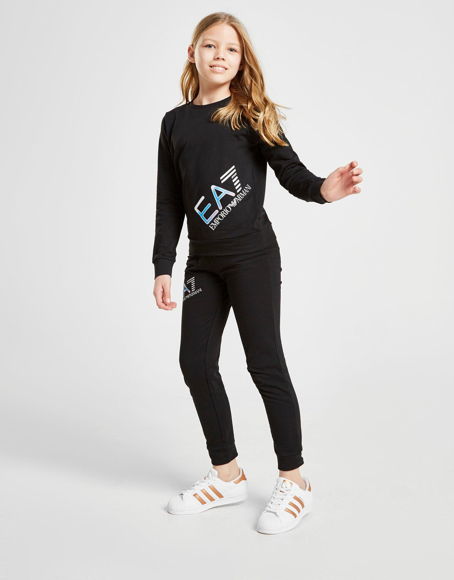 girls ea7 tracksuit