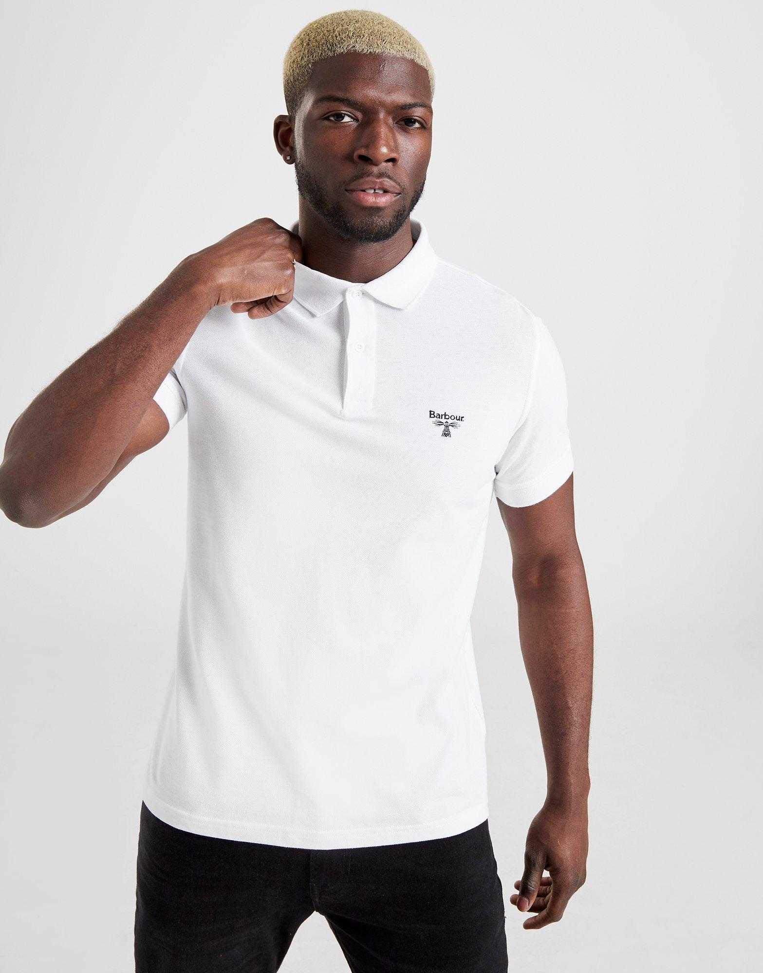 barbour white polo shirt