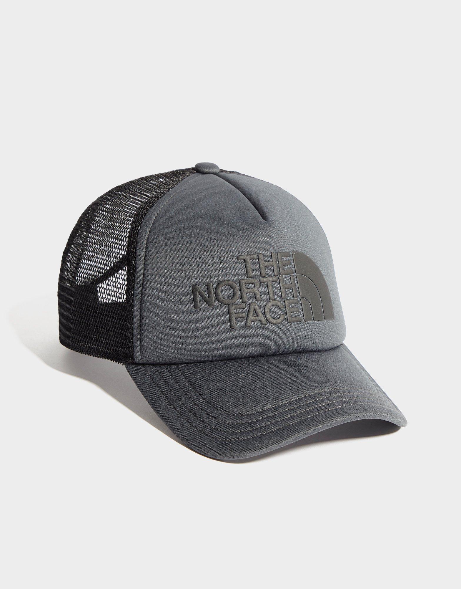 black north face trucker hat