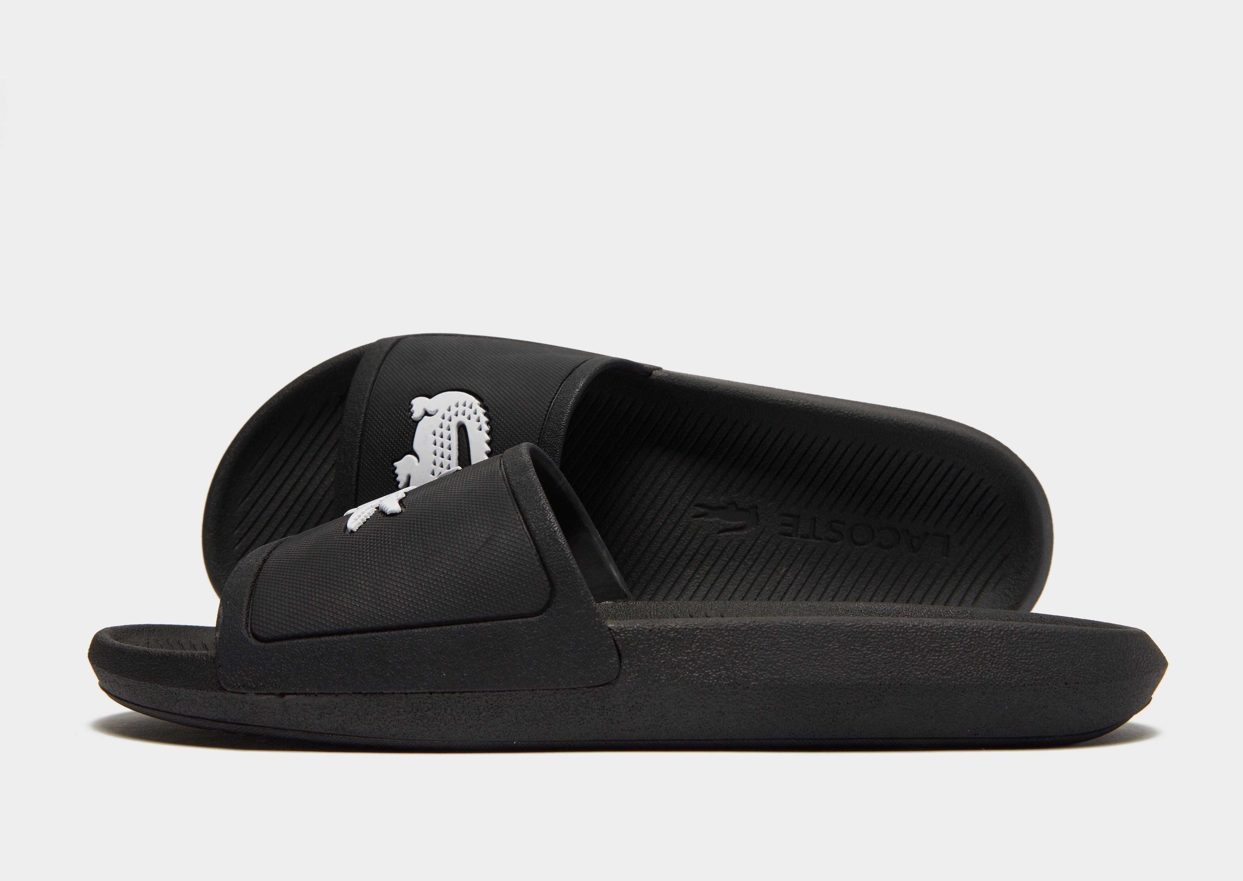 lacoste croco slides