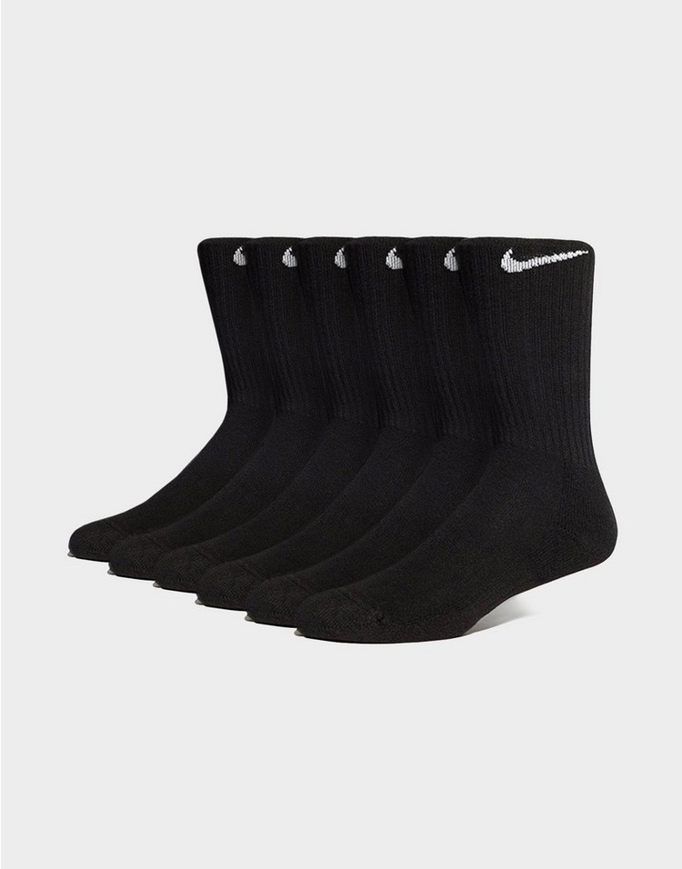 Black Nike 6Pack Everyday Cushioned Training Crew Socks JD Sports