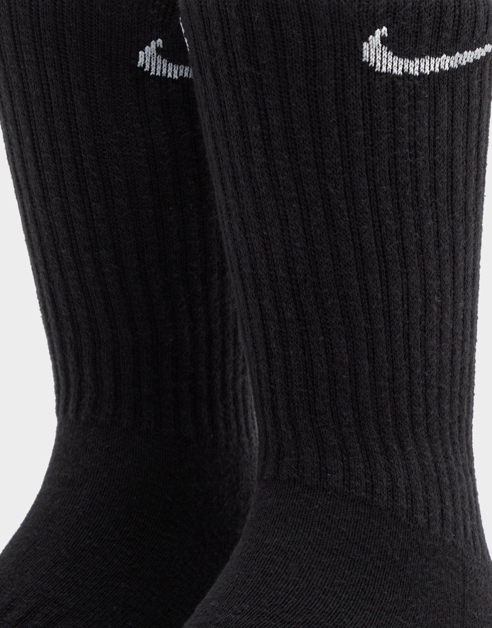 Mens Nike 6 Pack Crew Socks Black