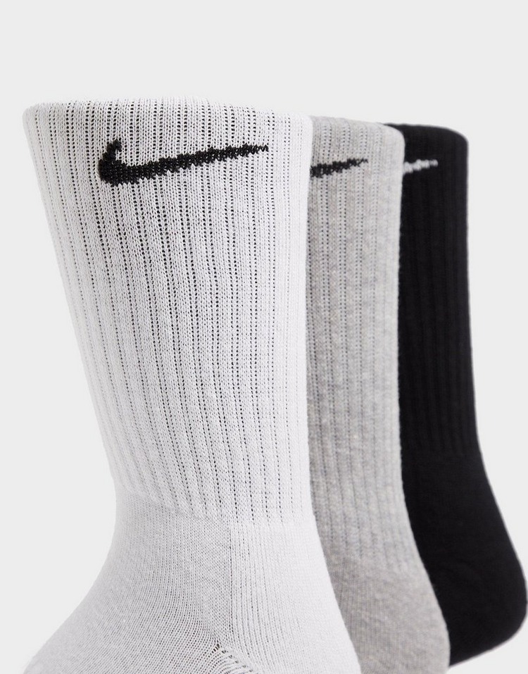 nike 3 pack cushioned crew socks white