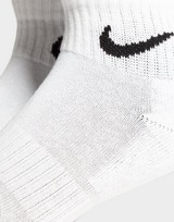 White Nike 3-Pack Lightweight Quarter Socks | JD Sports UK