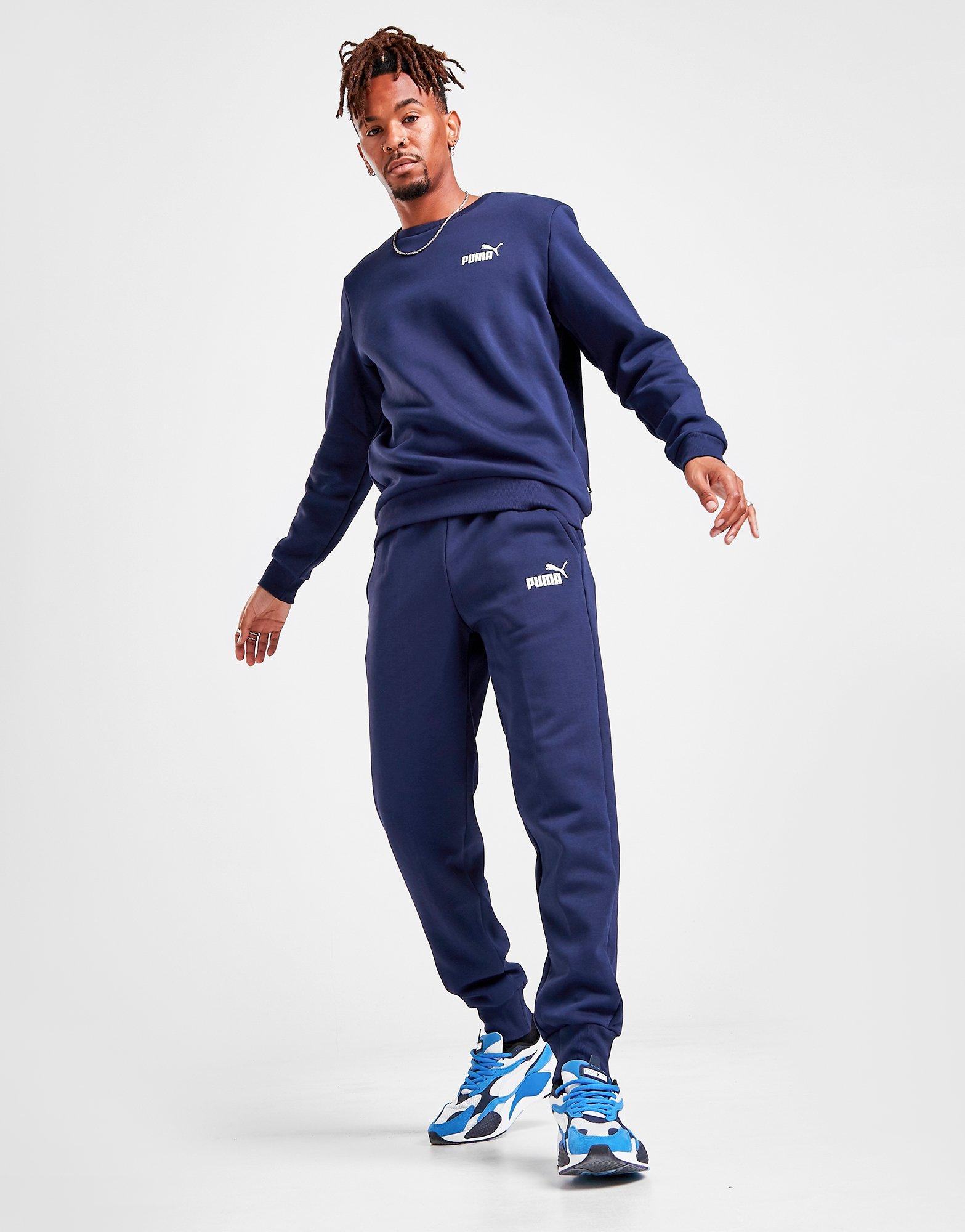 puma core fleece joggers blue