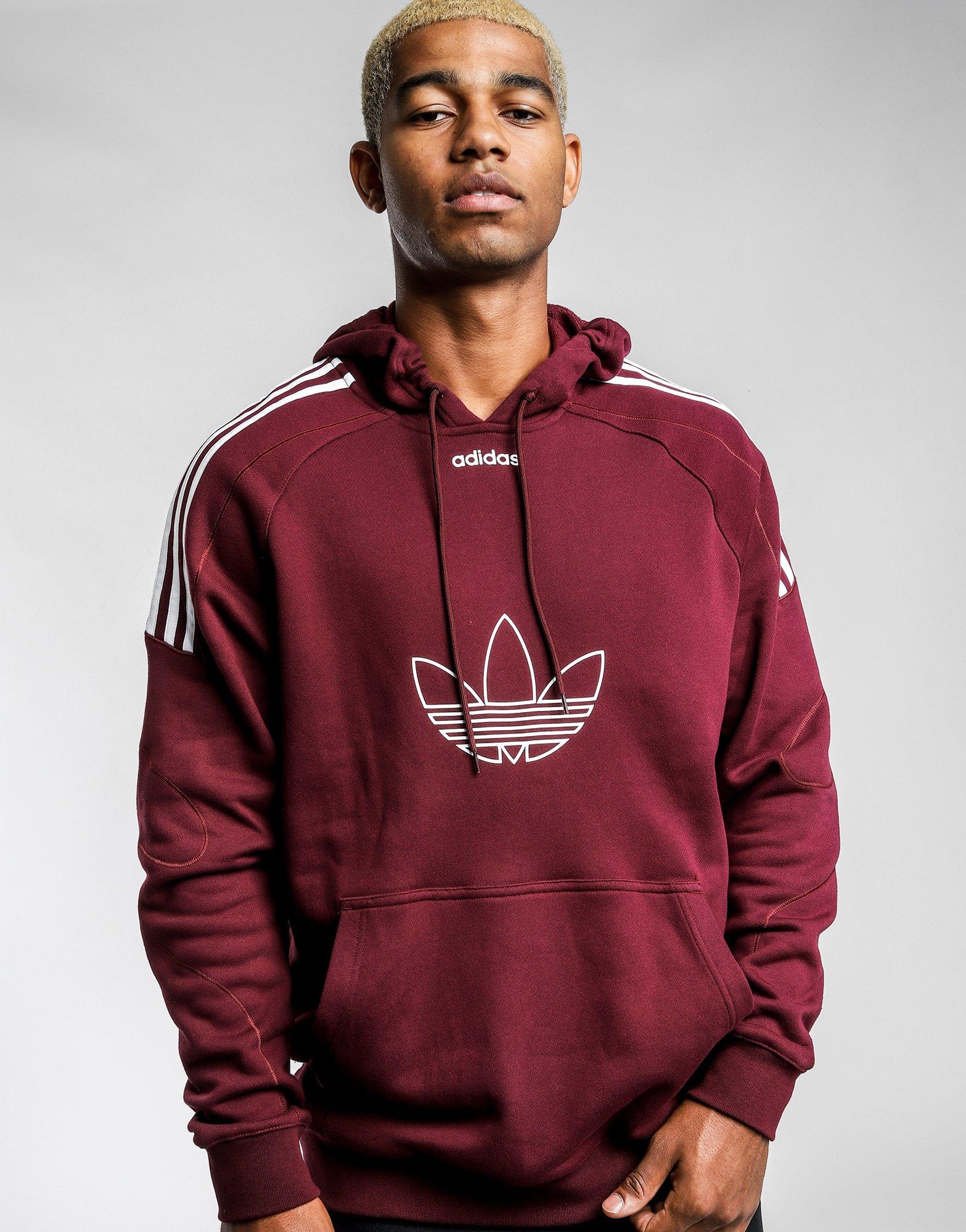adidas flock trefoil hoodie