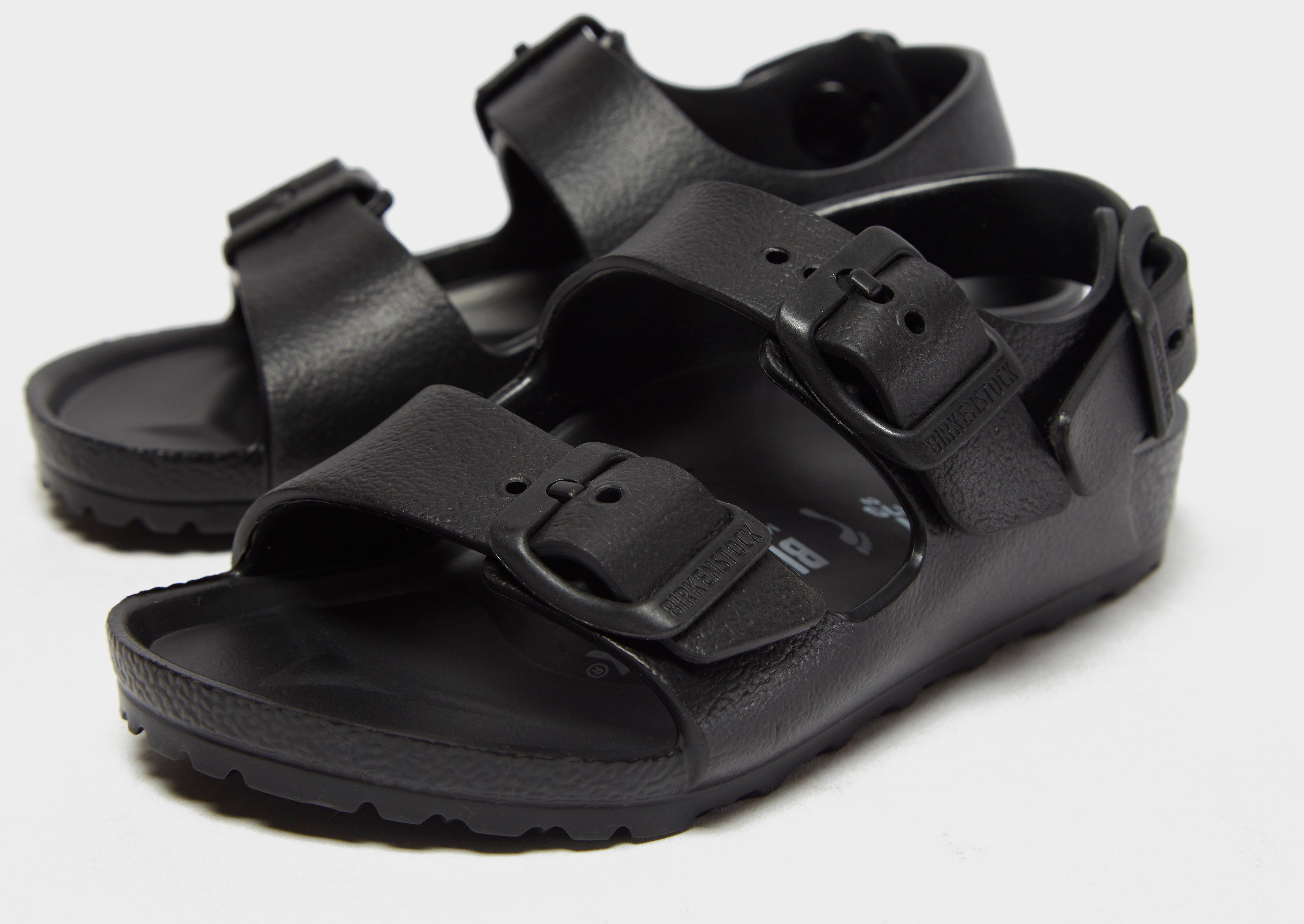 black infant sandals