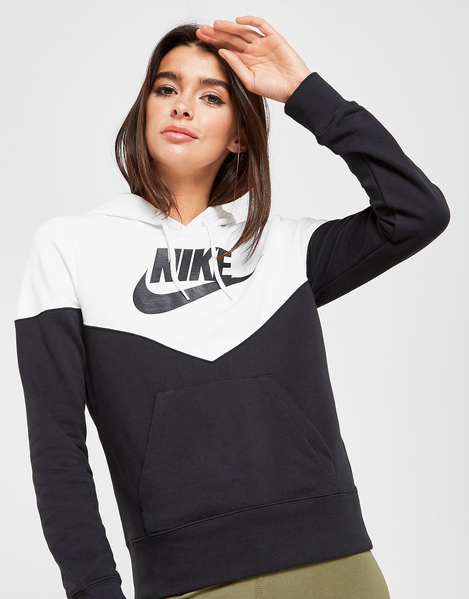 nike heritage colour block overhead hoodie