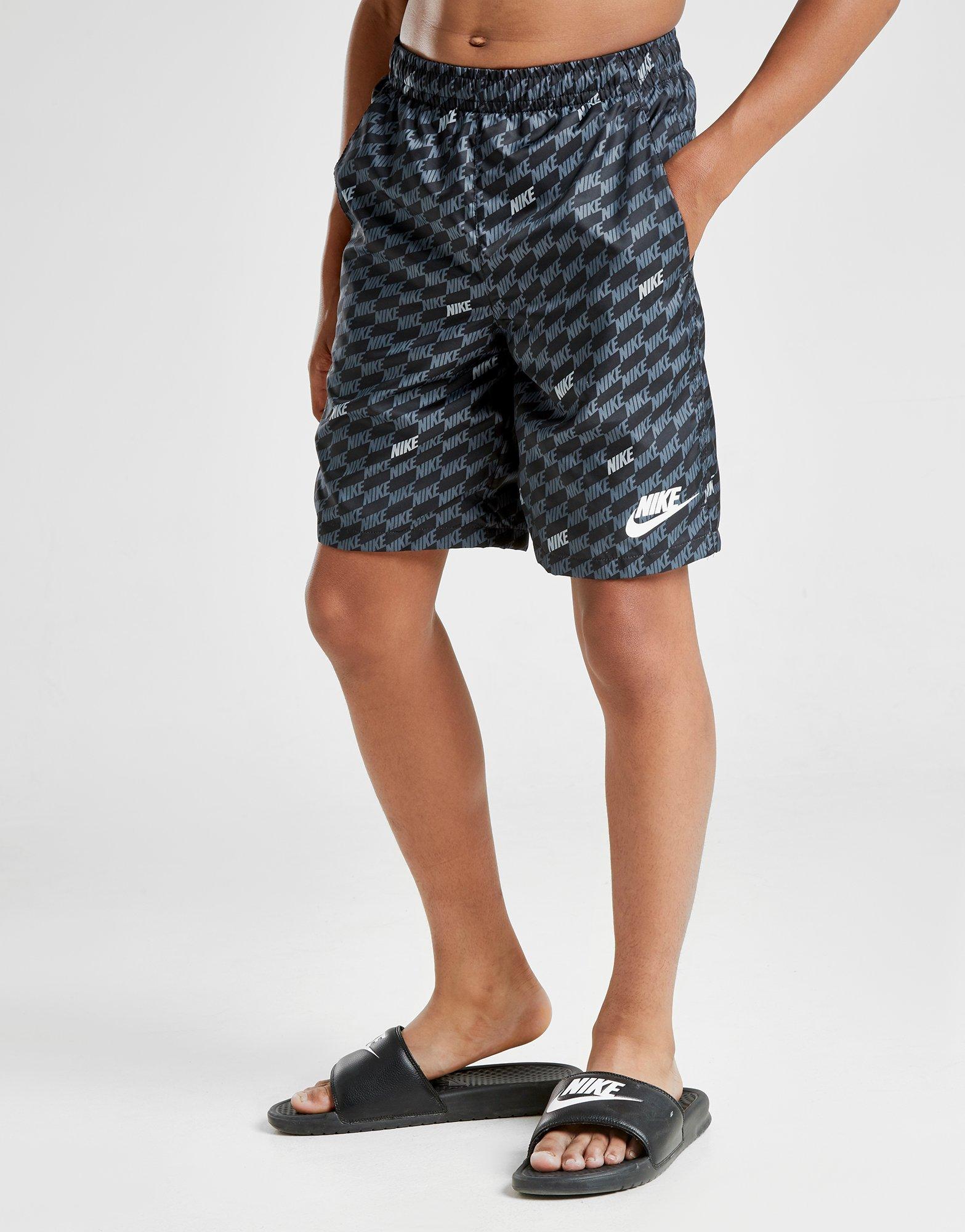 nike hybrid all over print swim shorts