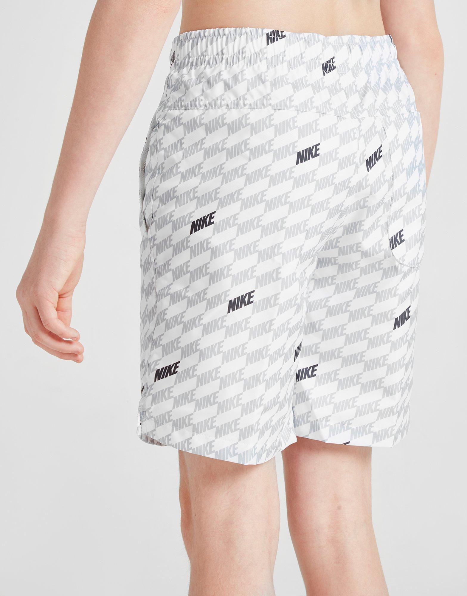 nike hybrid all over print swim shorts
