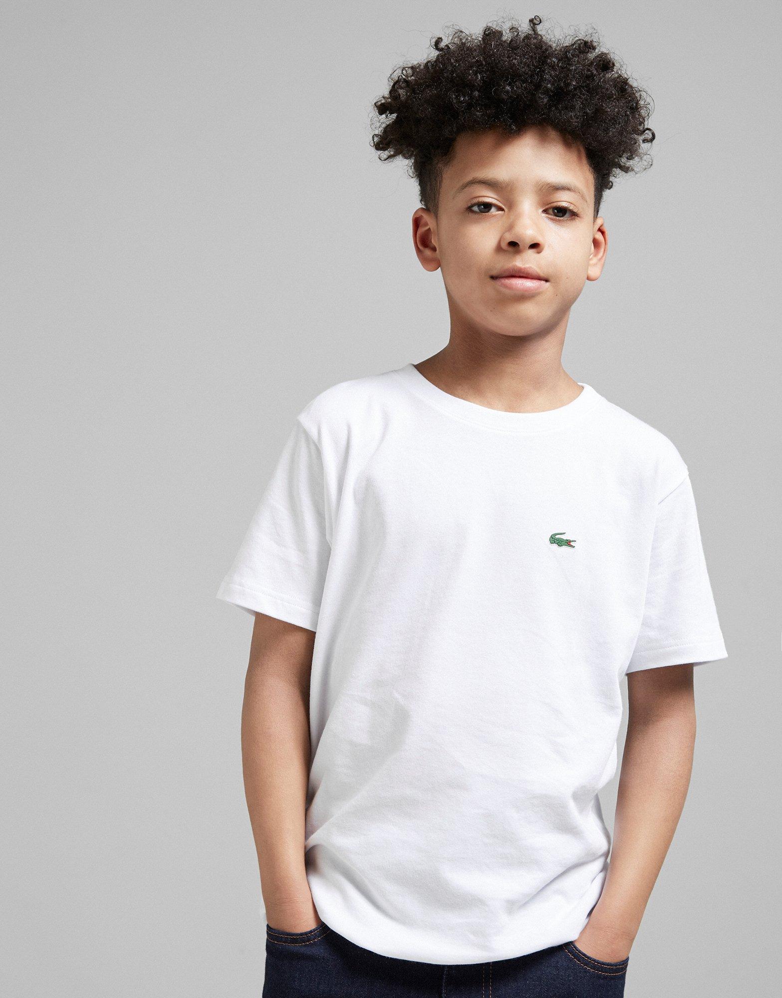 Boys white lacoste t shirt new arrivals