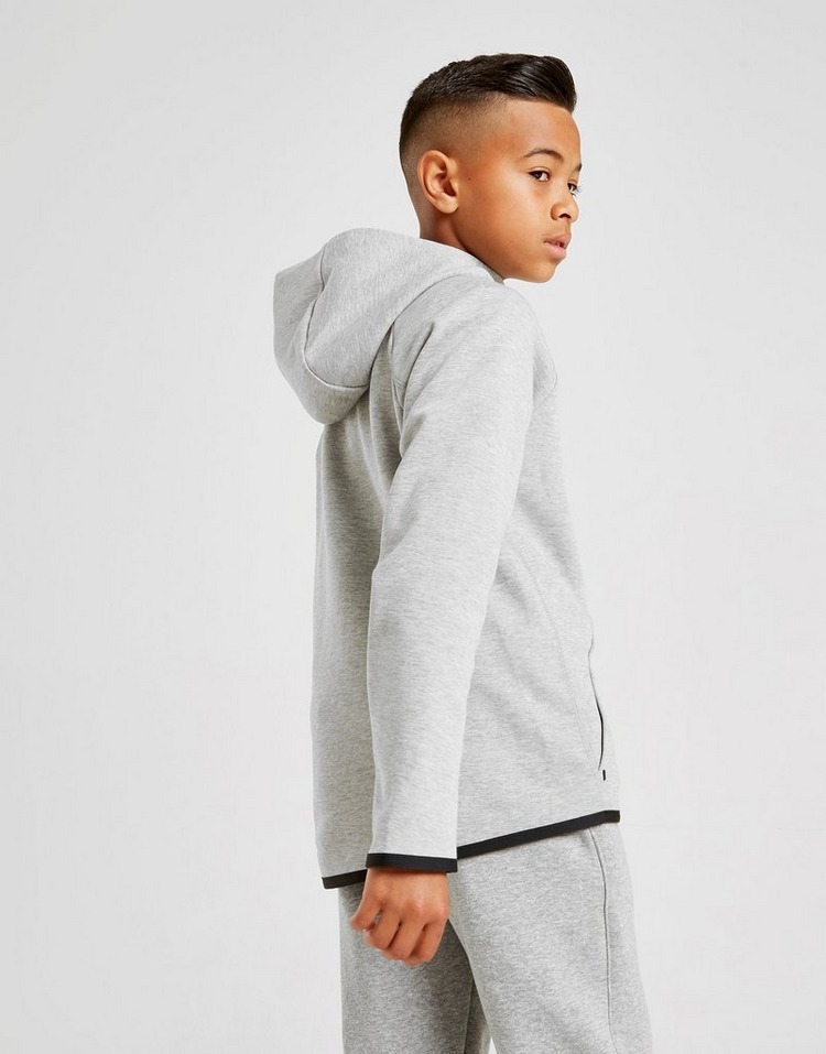 Buy Grey Nike Tech Essential Colour Block Full Zip Hoodie Junior | JD ...