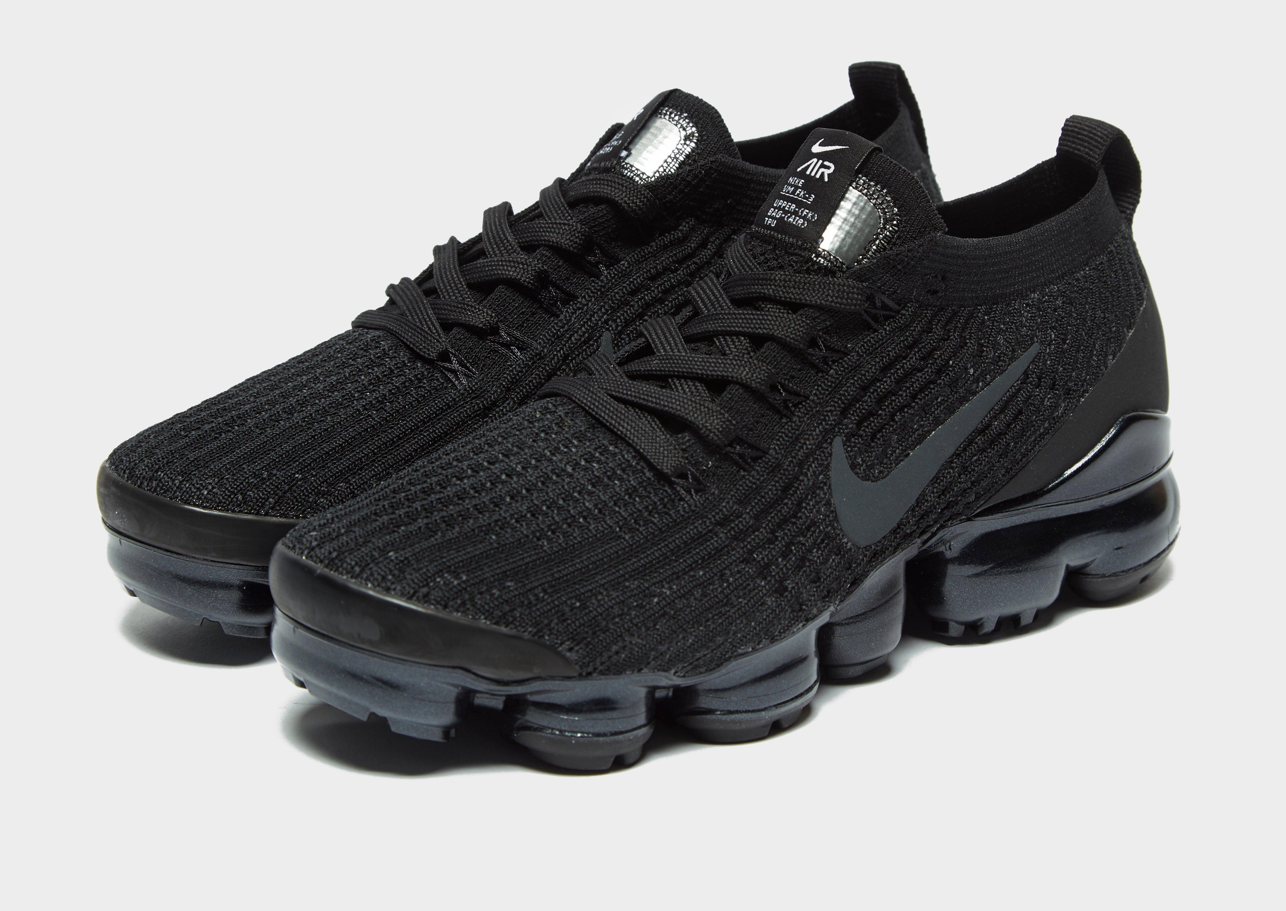 Mens NIKE AIR VAPORMAX FLYKNIT 3 Black Trainers eBay