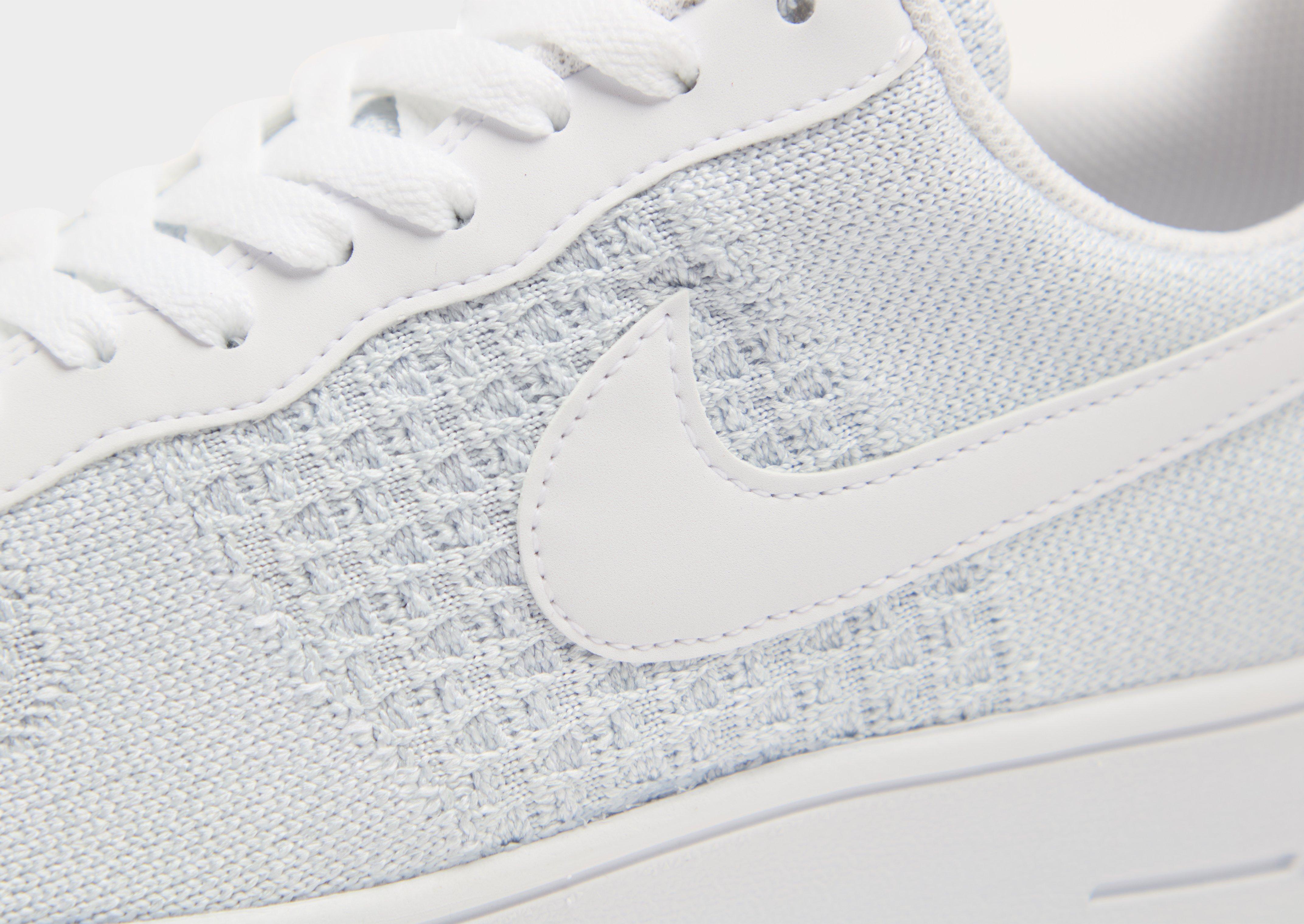 white flyknit air force