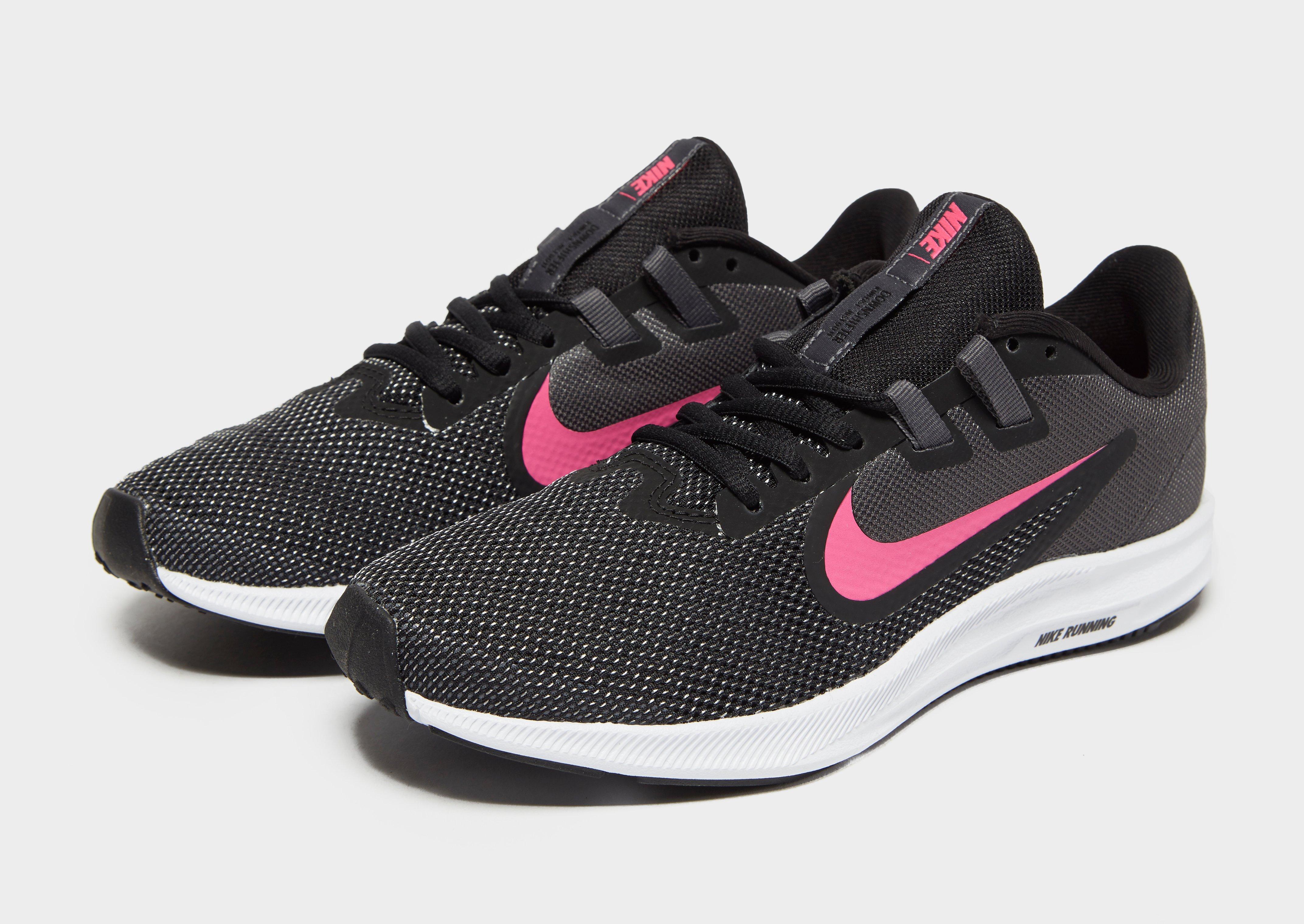 nike downshifter 9 women's black and pink