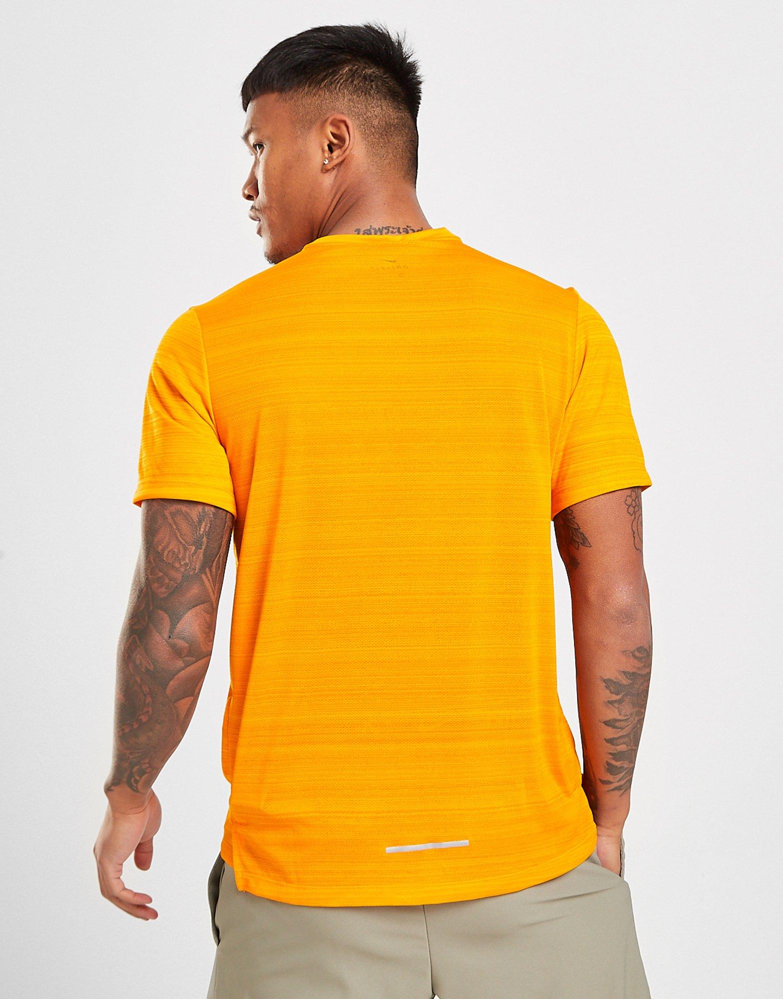 nike miler t shirt orange