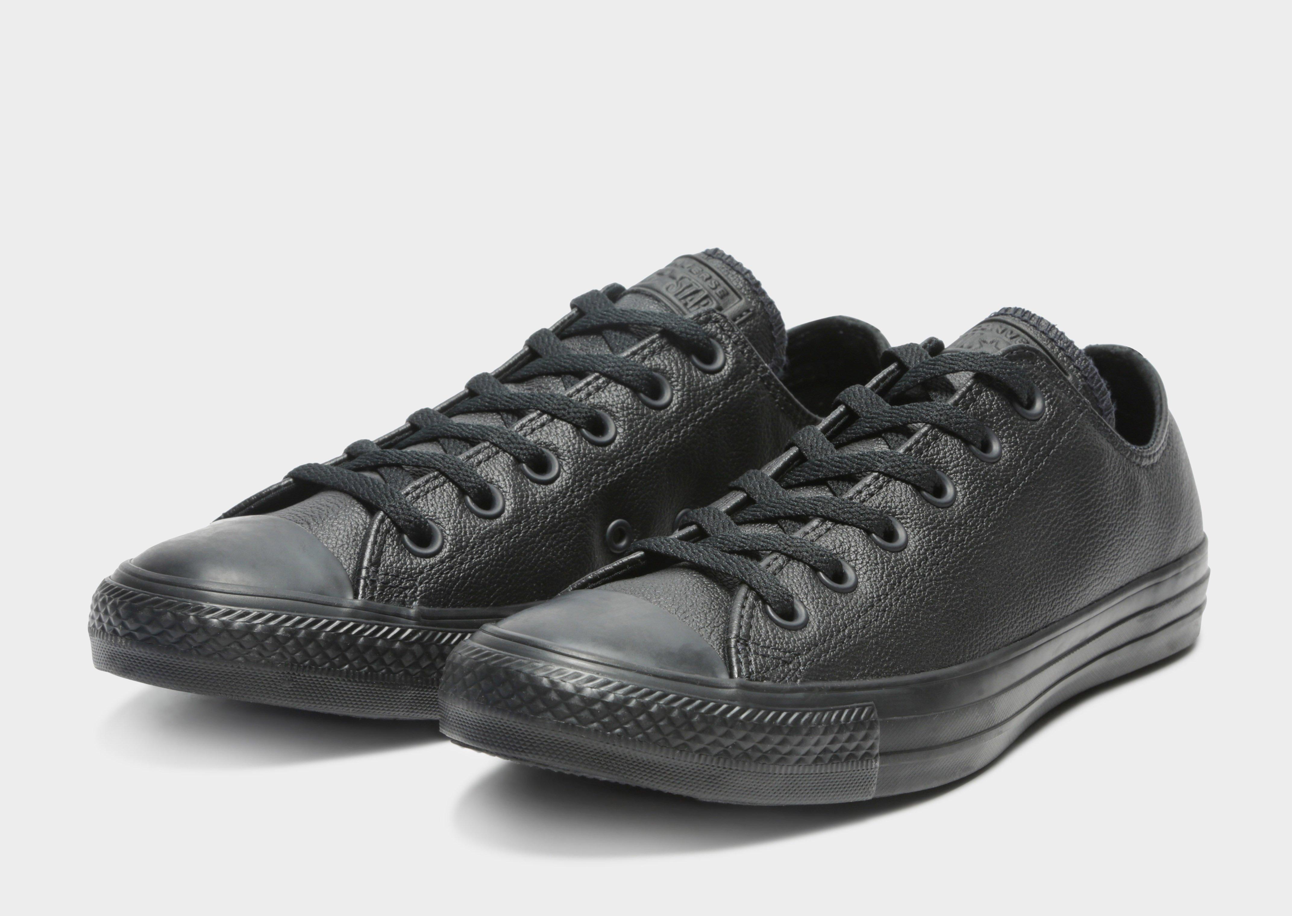 jd black leather converse