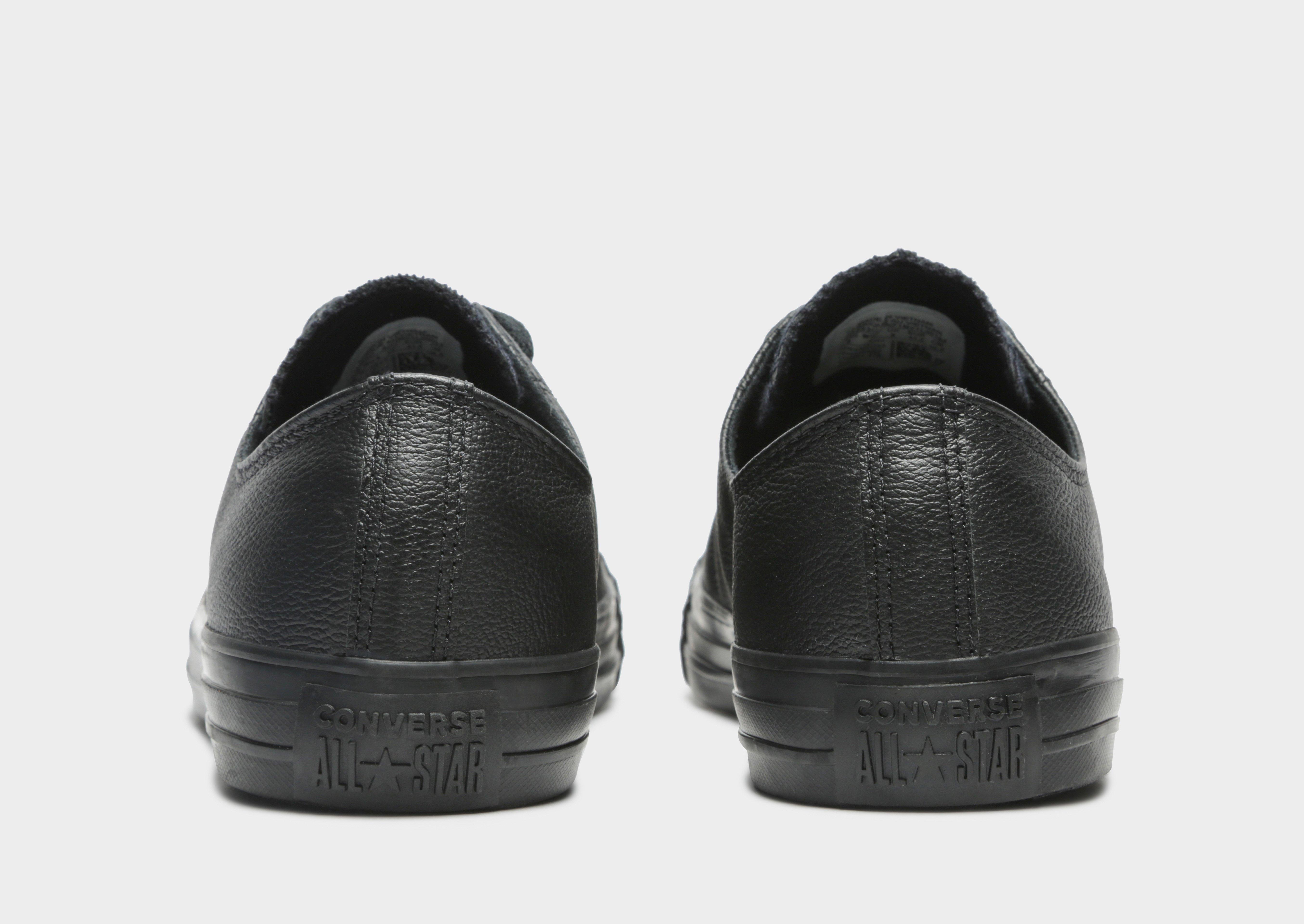 mens all black leather converse