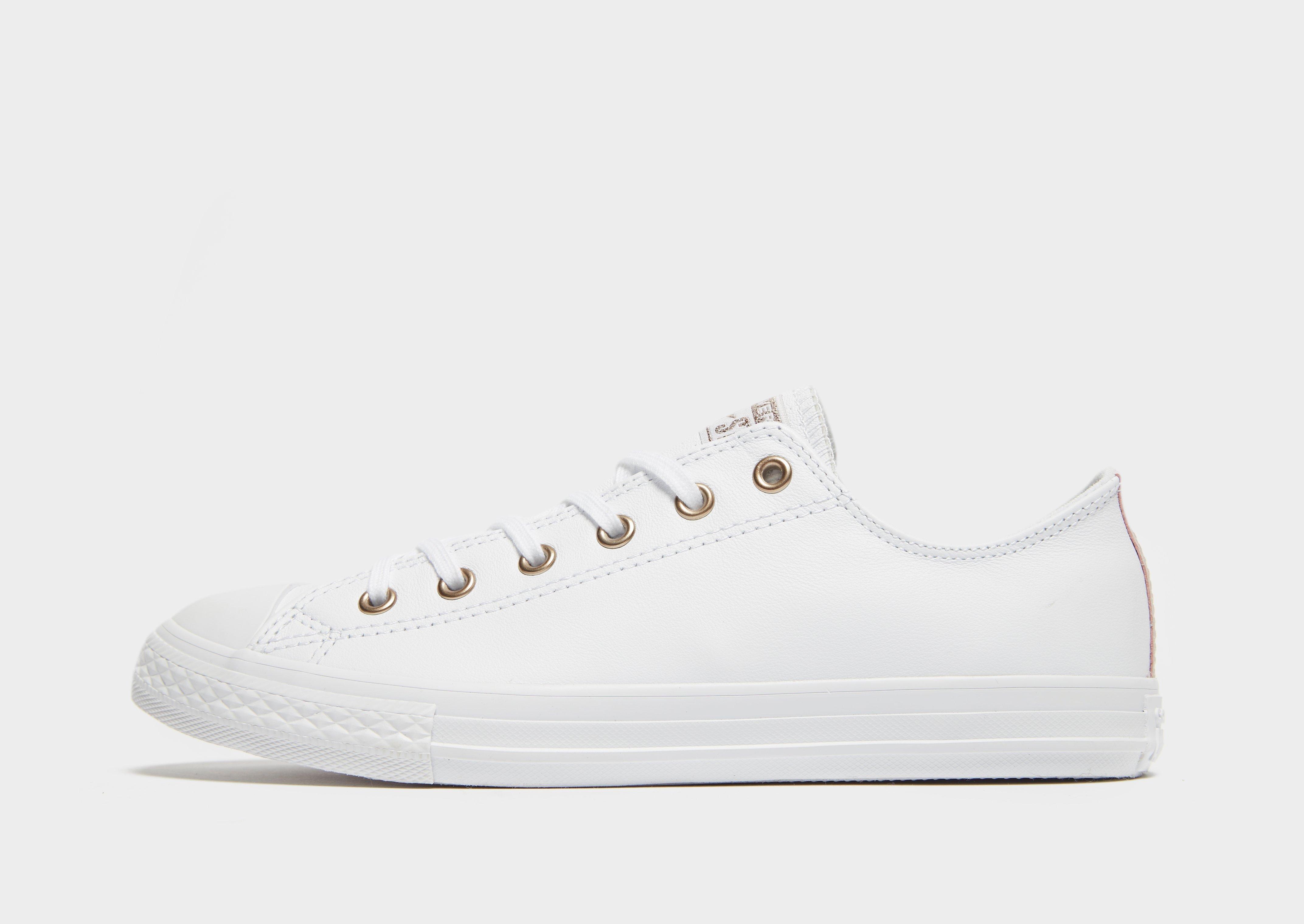 jd white leather converse