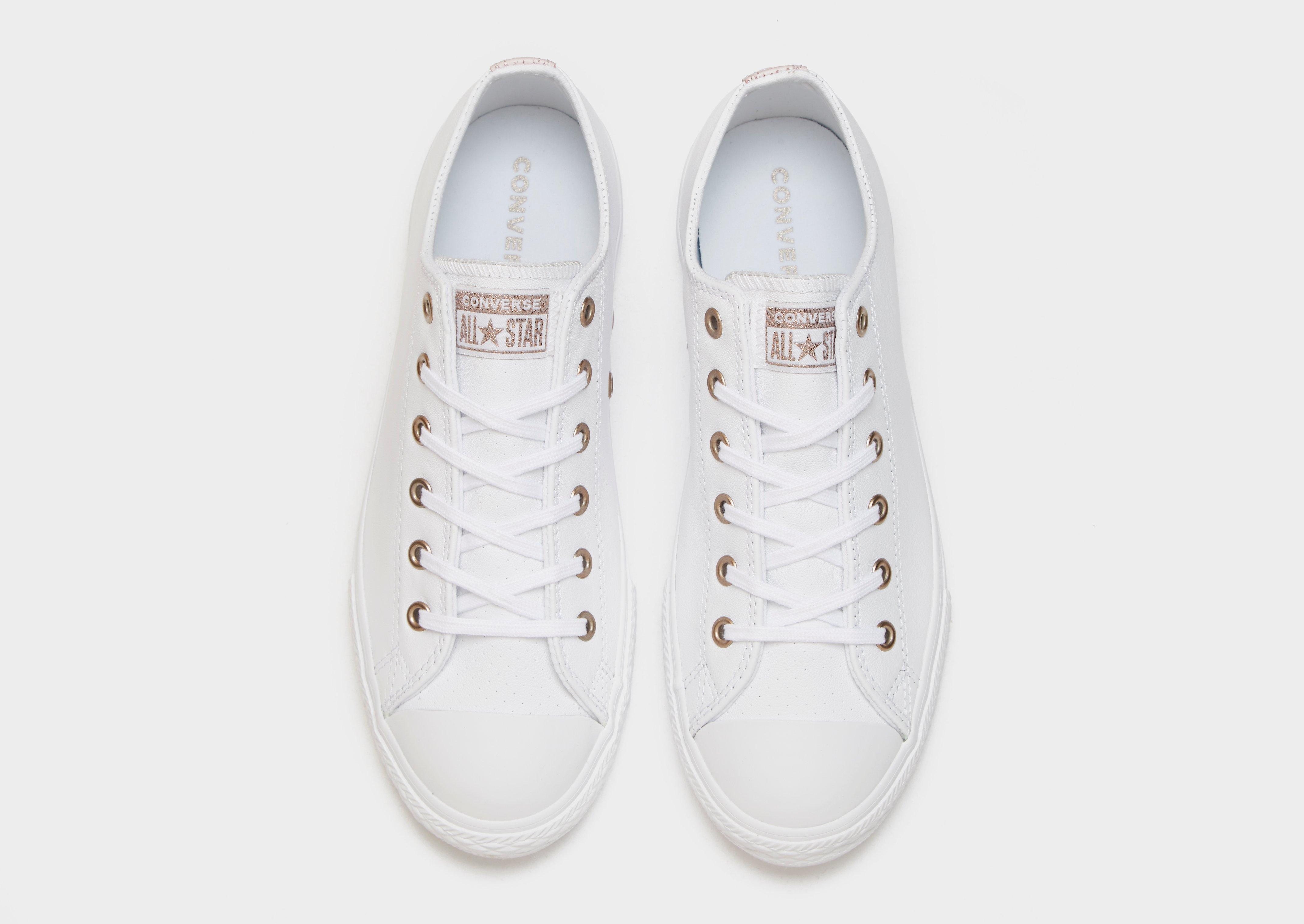 white leather junior converse