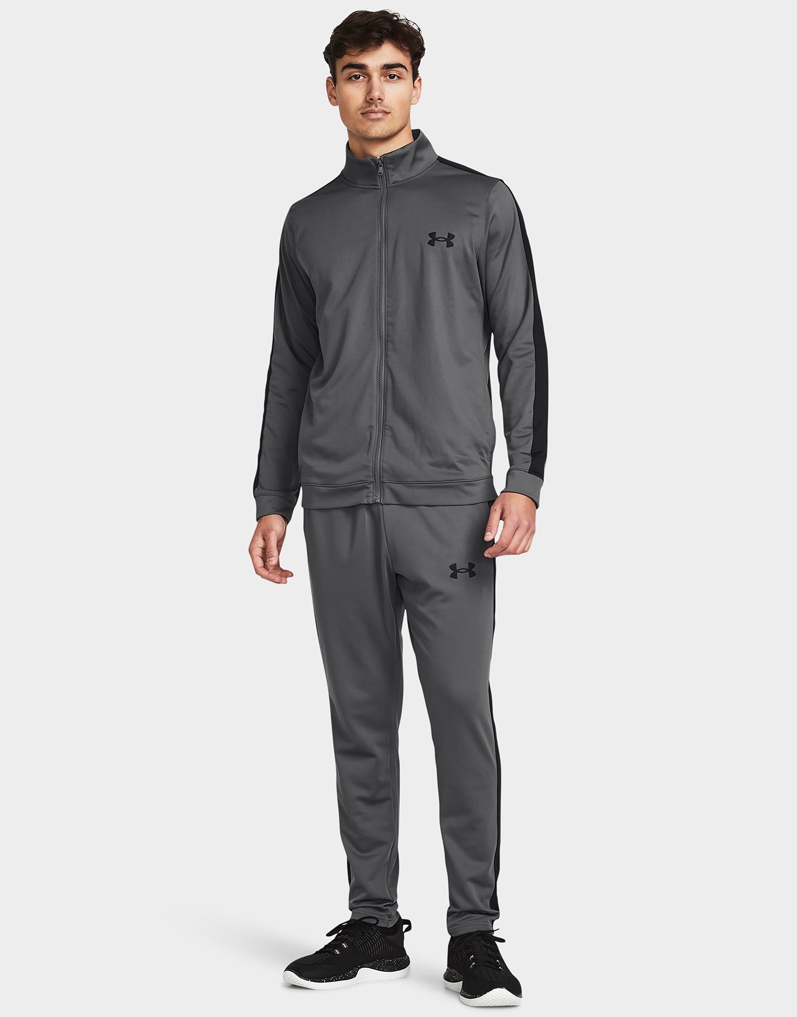Grey Under Armour Poly Tracksuit | JD Sports UK