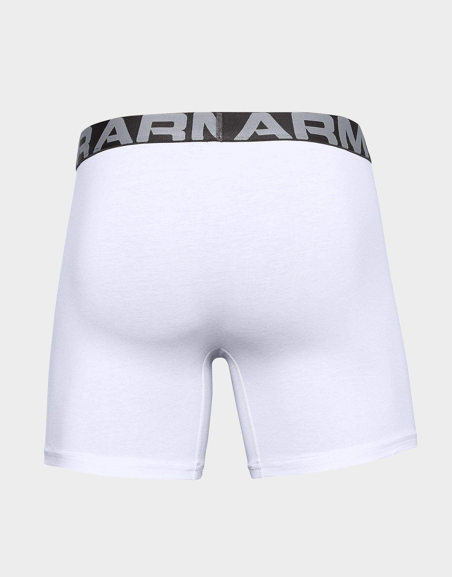 Under Armour Men's Underpants Cotton Charged ® Boxerjock ® 15 cm 3er Pack White 
