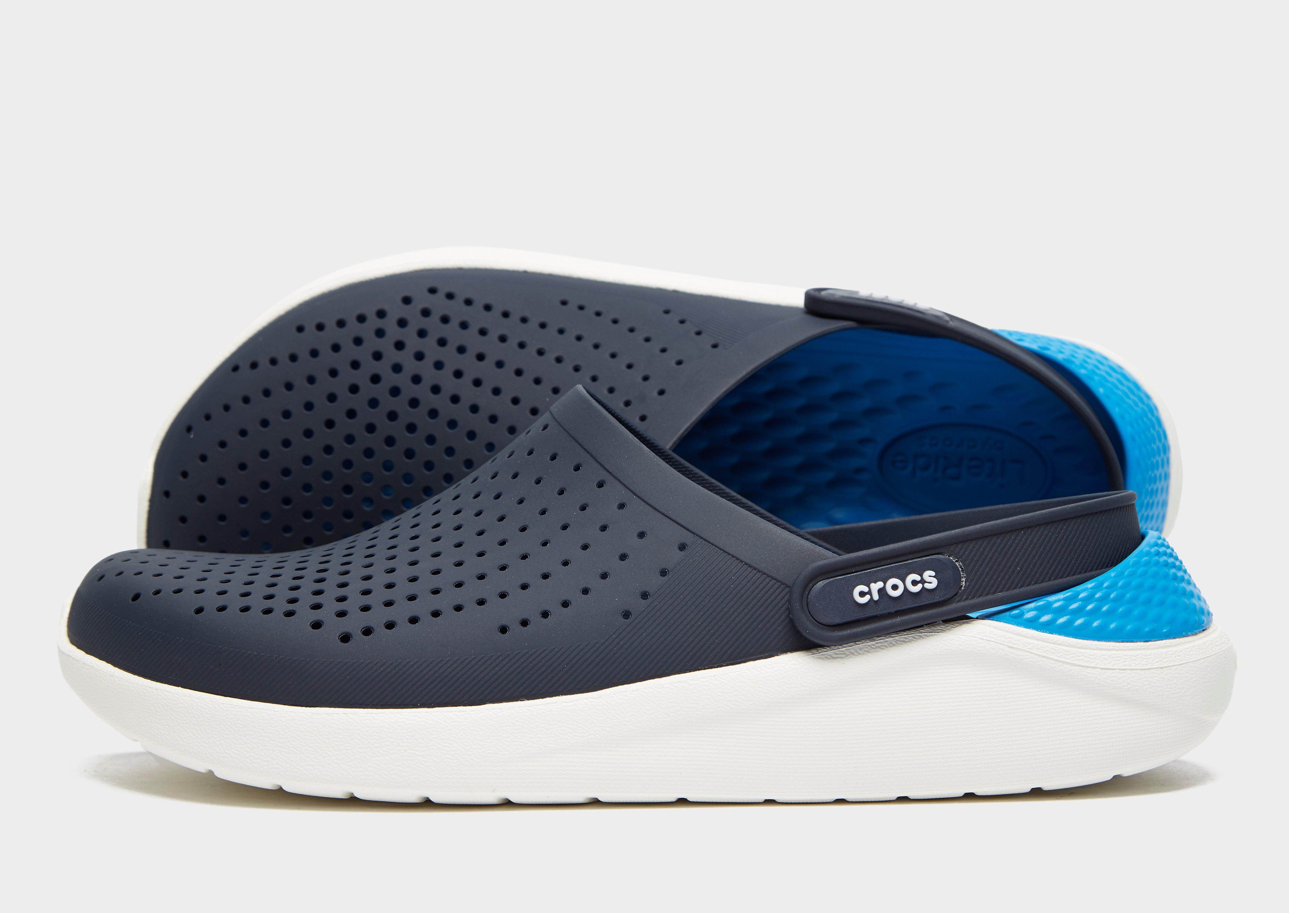 crocs literide navy blue clogs sandals