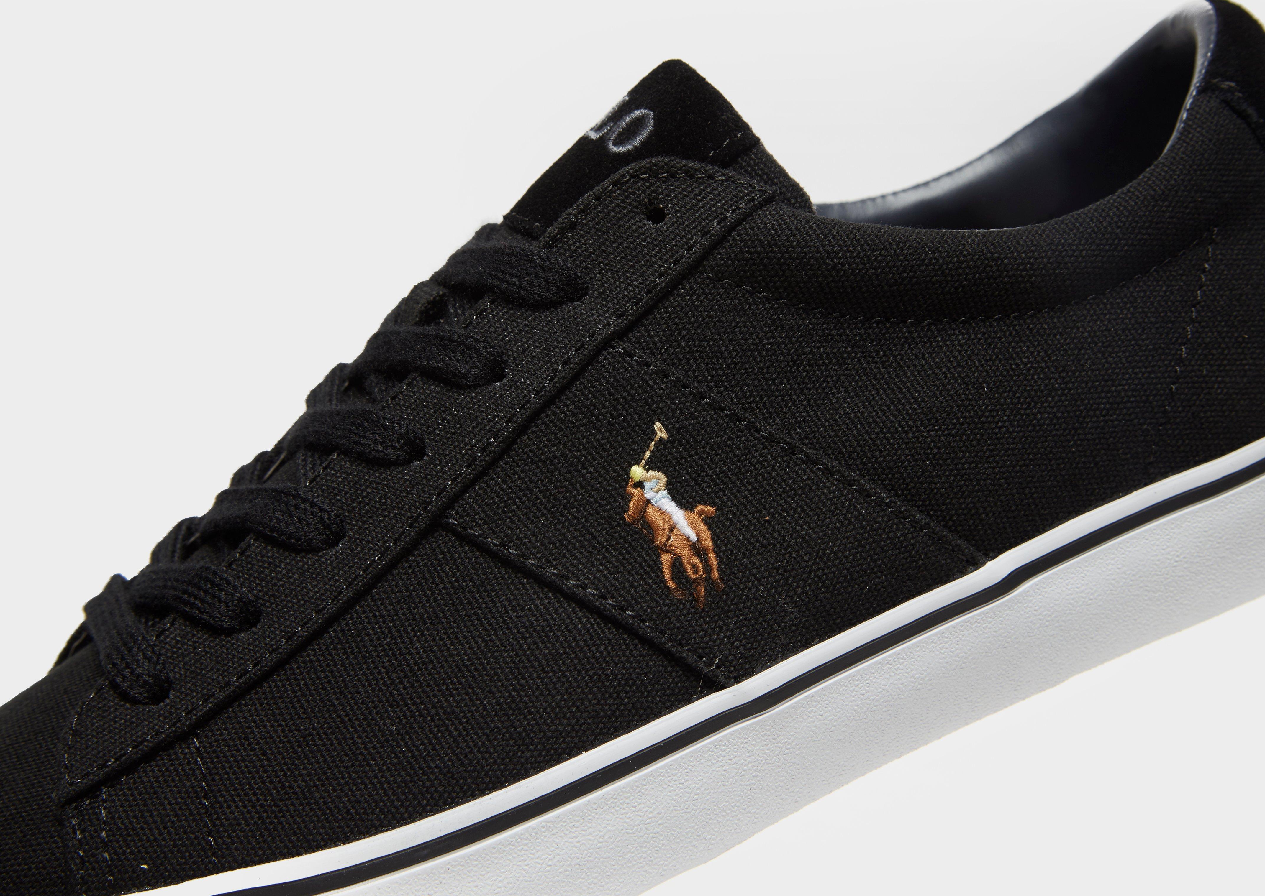 polo ralph lauren black sayer trainers