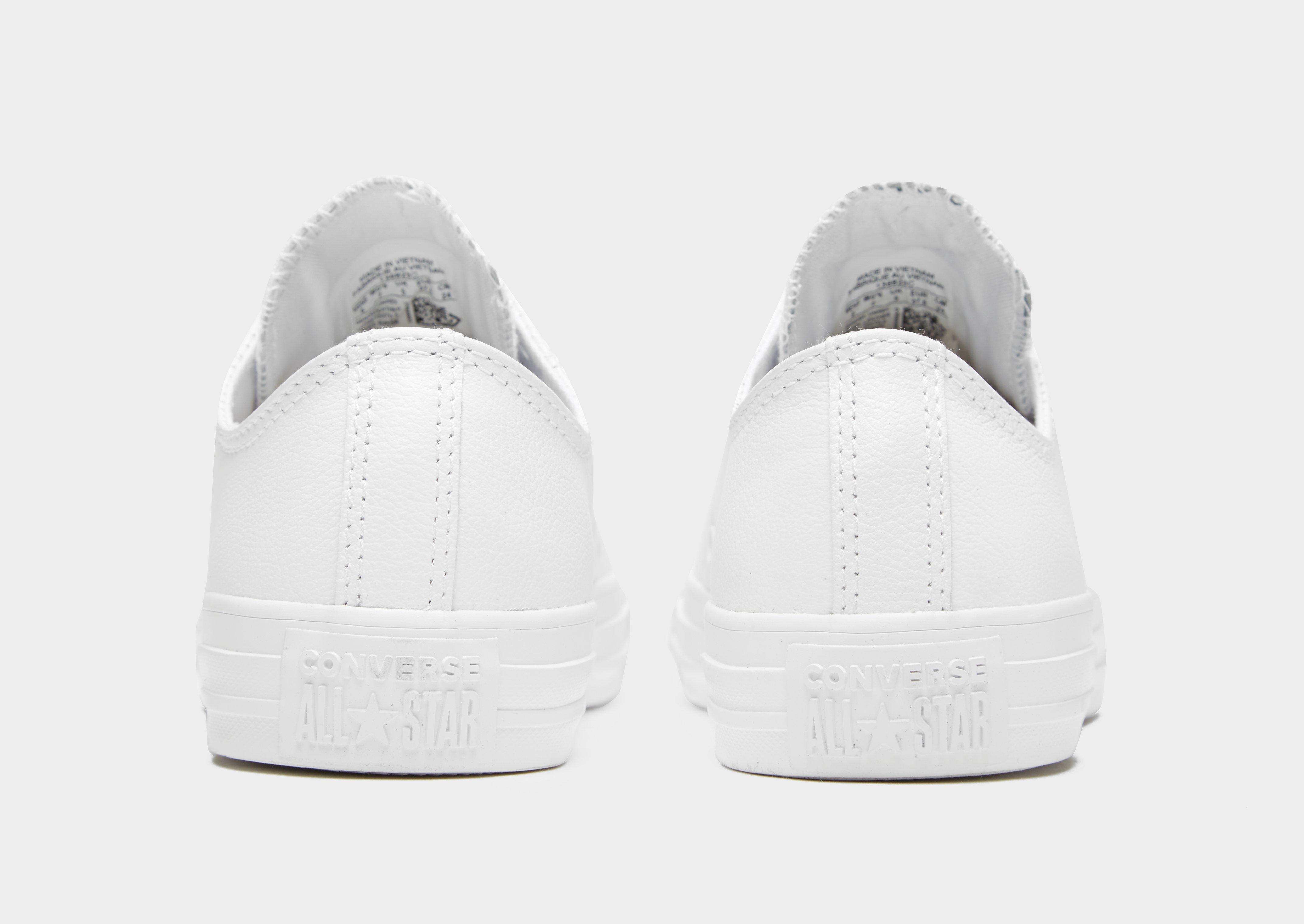 converse all star ox leather mono white