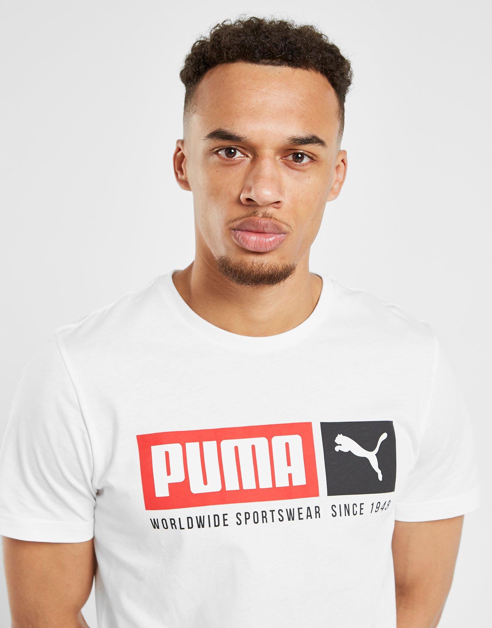 puma box logo t shirt