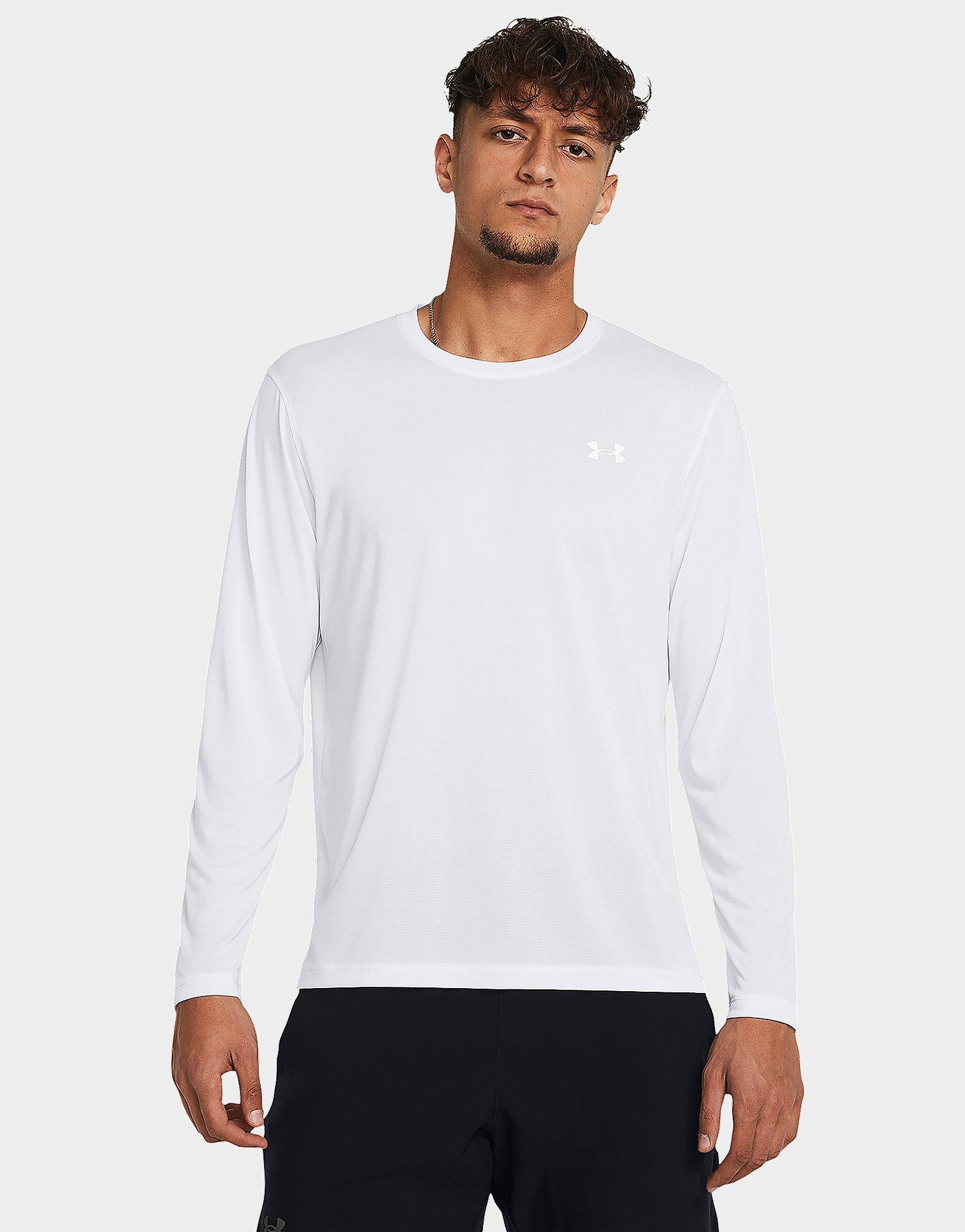 White under armour long hot sale sleeve