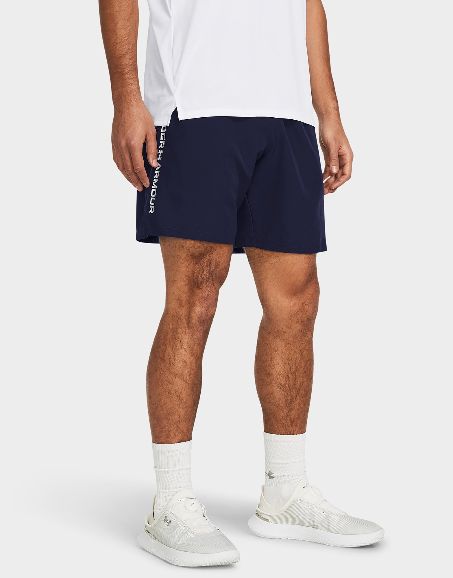 Blue Under Armour Shorts UA Tech Woven Wordmark Short | JD Sports UK