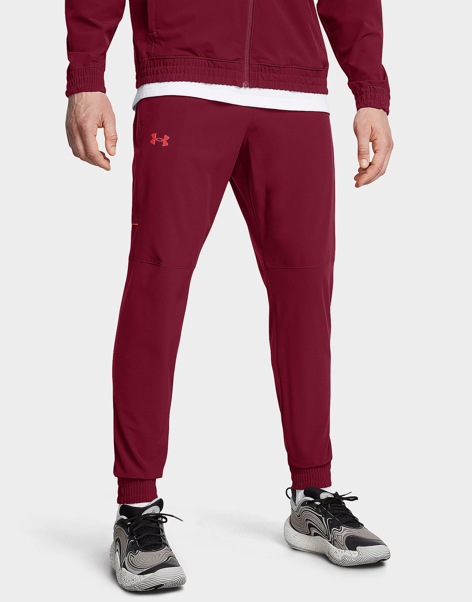 Red Under Armour Pants UA Zone Woven Pant JD Sports UK