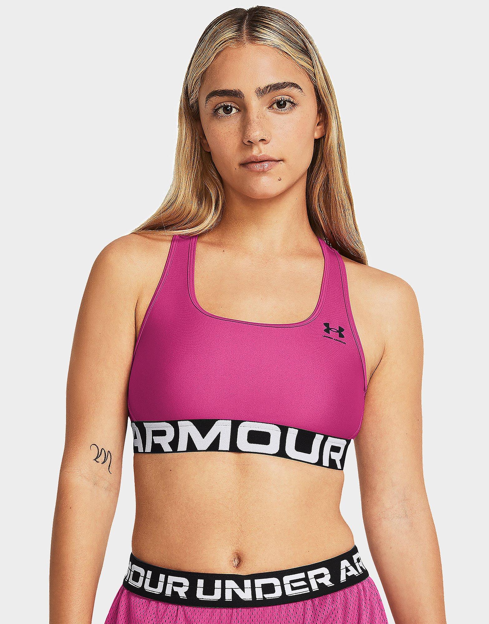 Under Armour Women's HeatGear Pink Wordmark Double Strap Tank Size