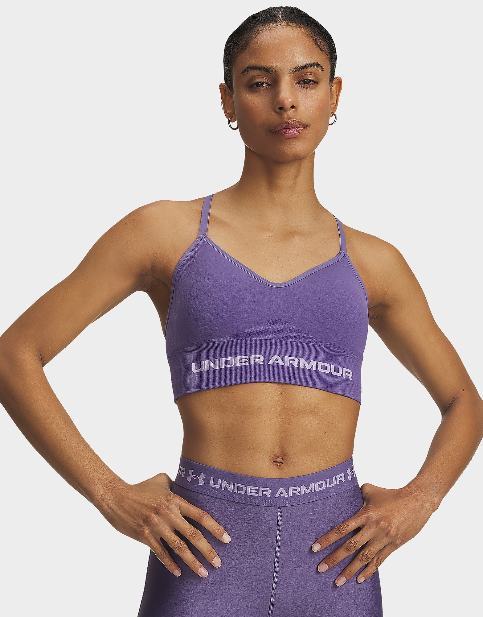 Purple Under Armour Vanish Seamless Low Sports Bra | JD Sports UK