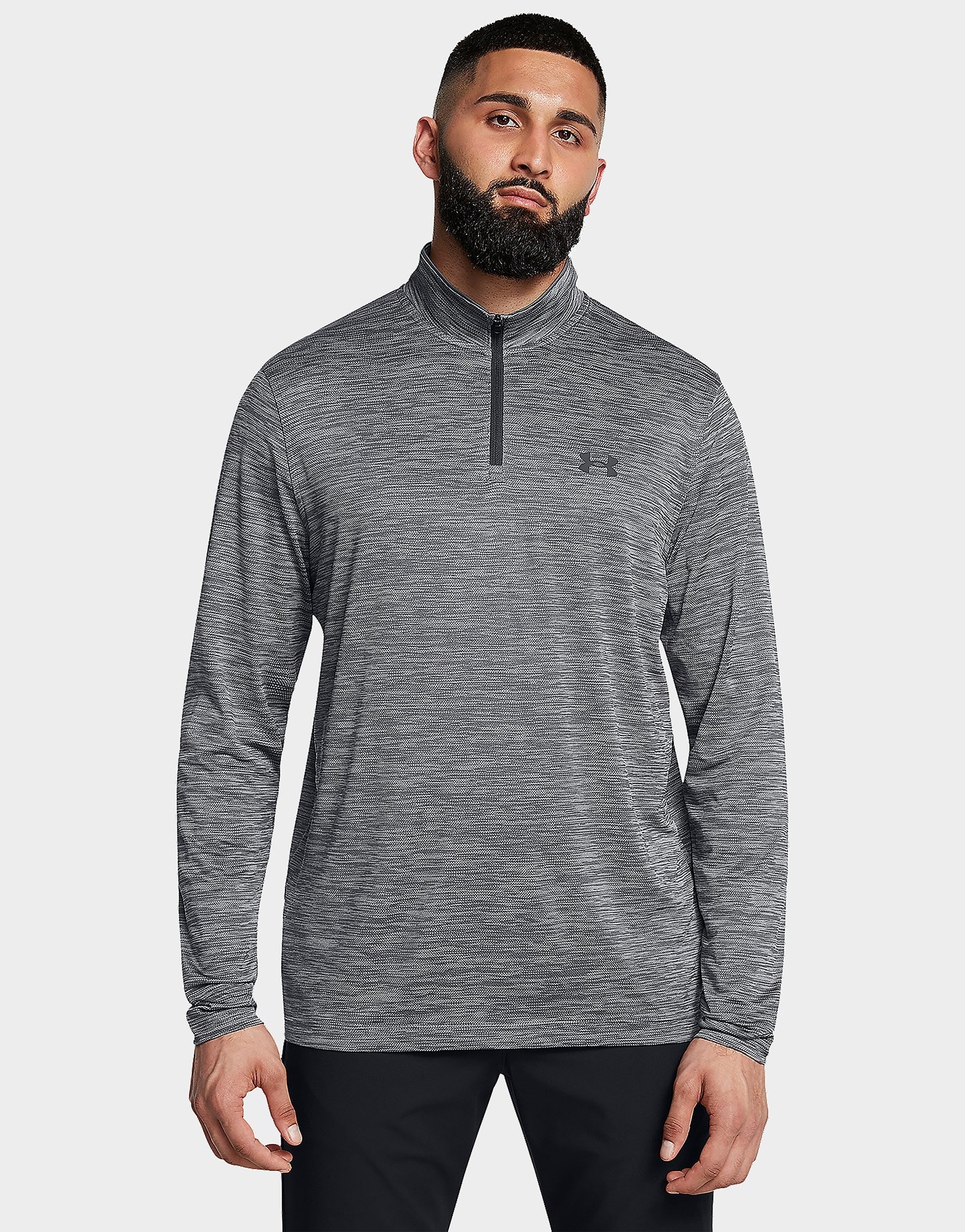 Grey under armour half zip deals