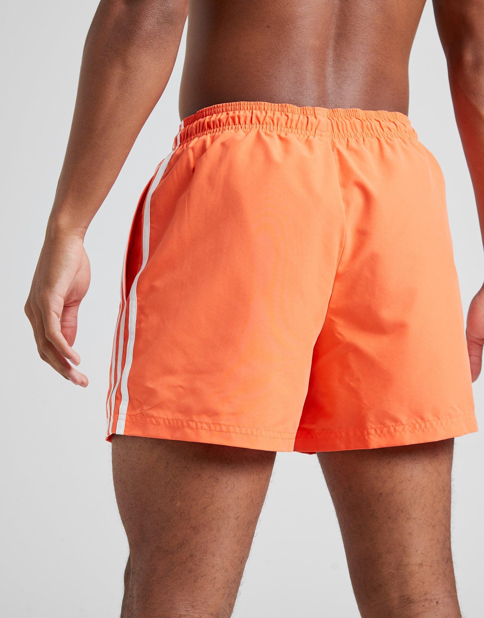 orange adidas swim shorts