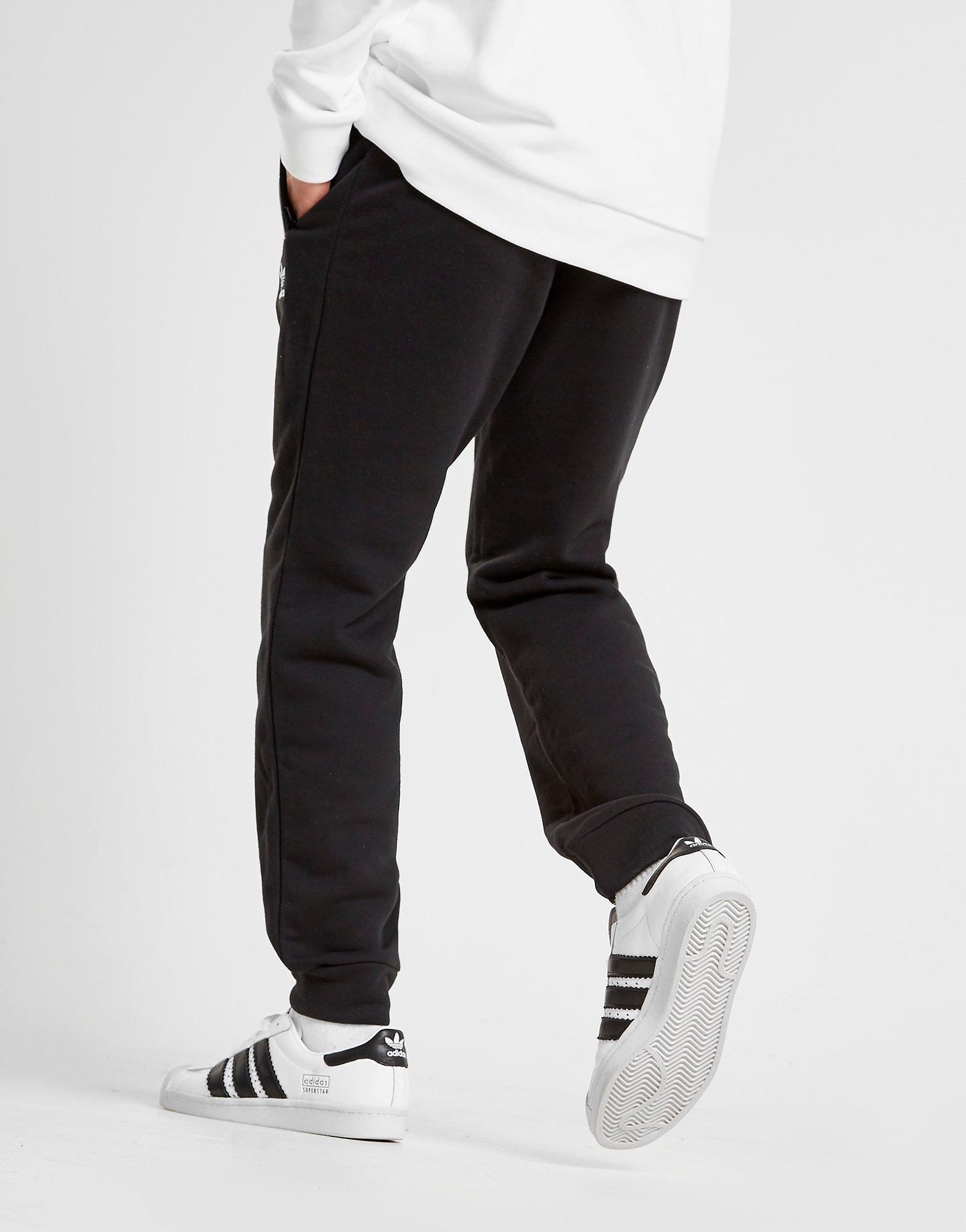 adidas trefoil joggers black