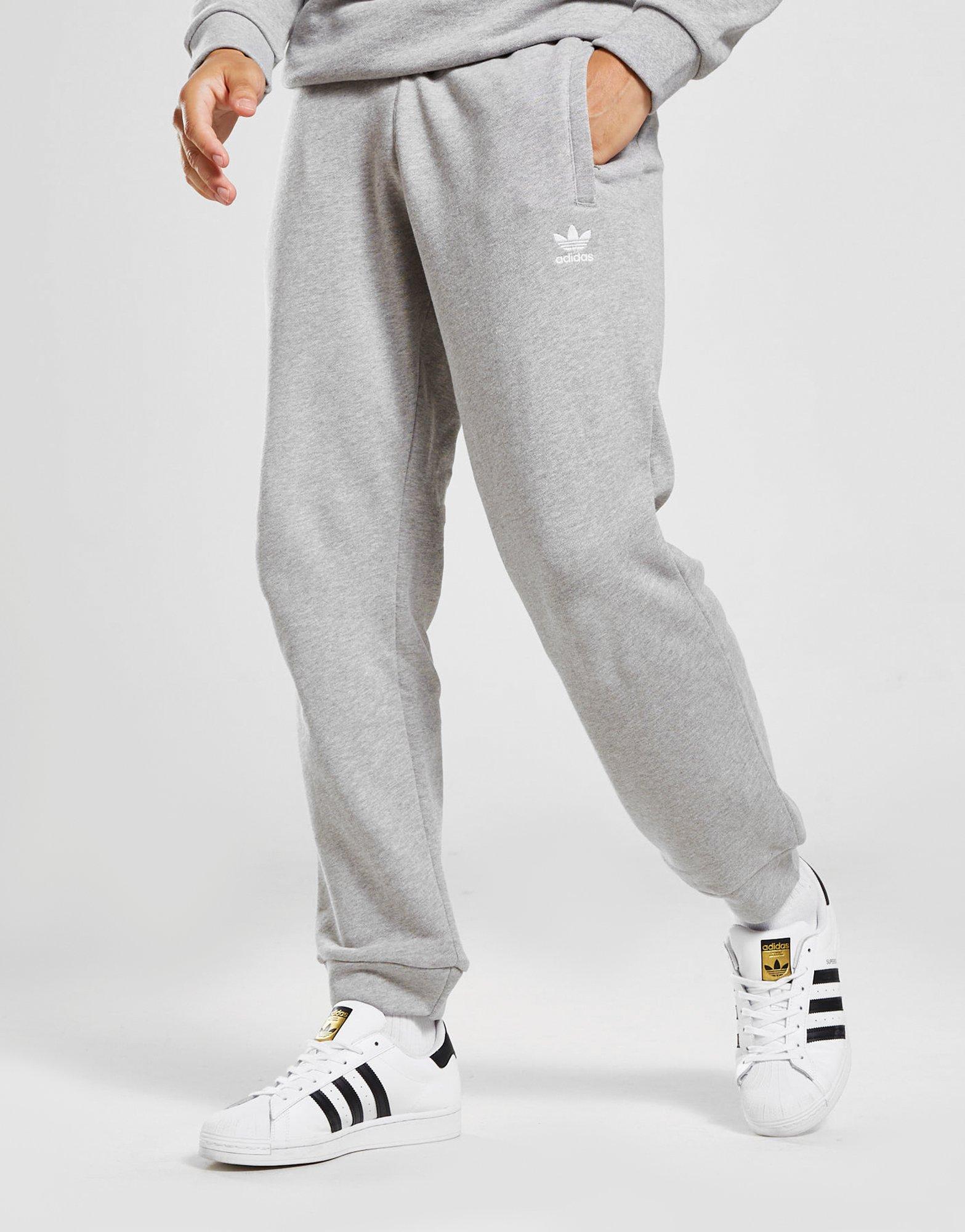adidas trefoil joggers grey