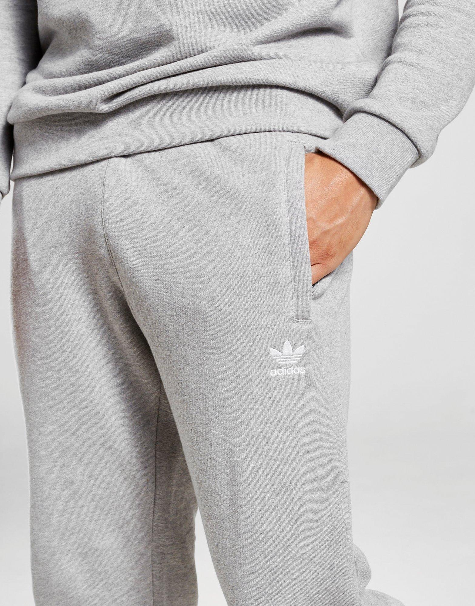 adidas trefoil joggers grey