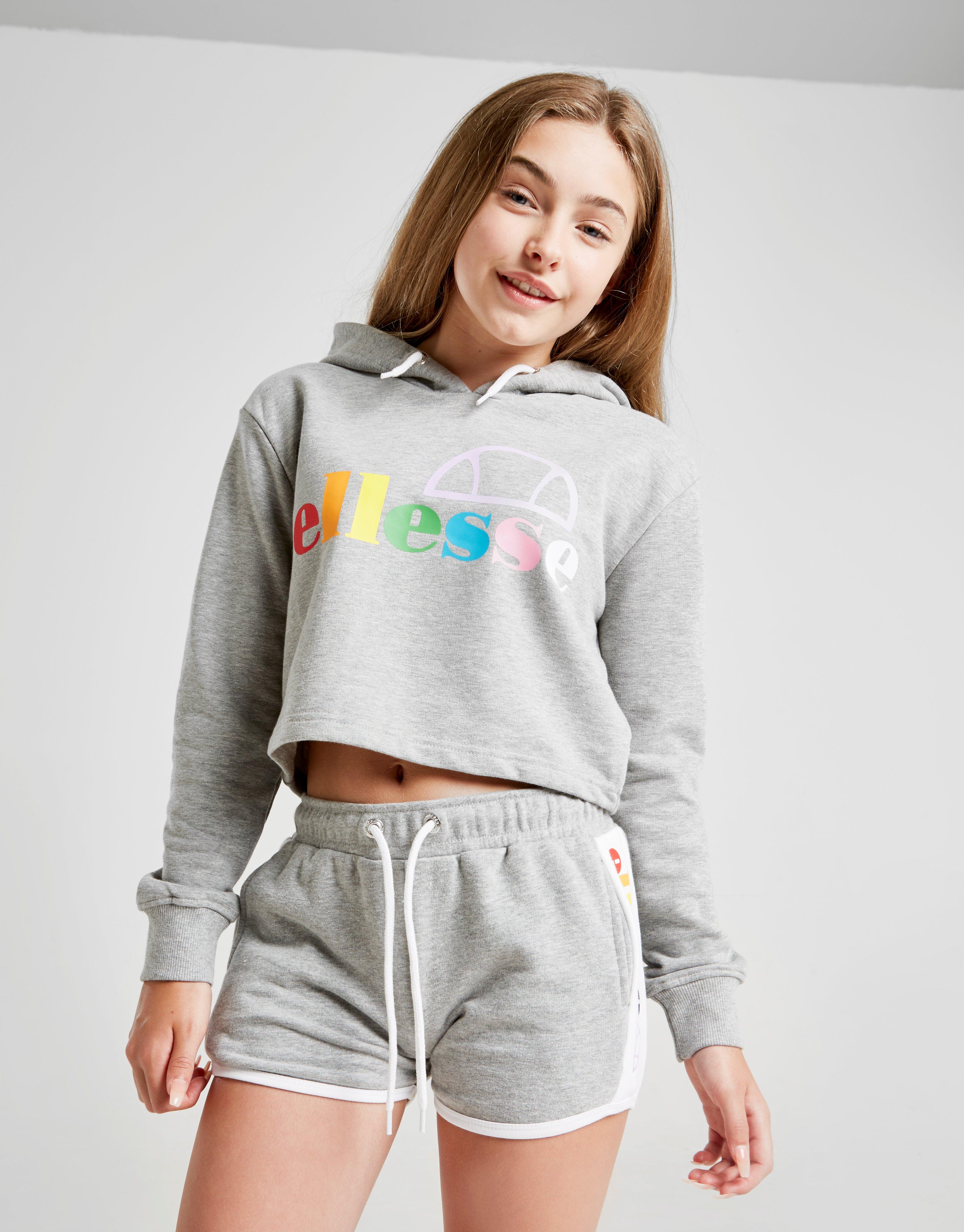 ellesse tape panel crop hoodie