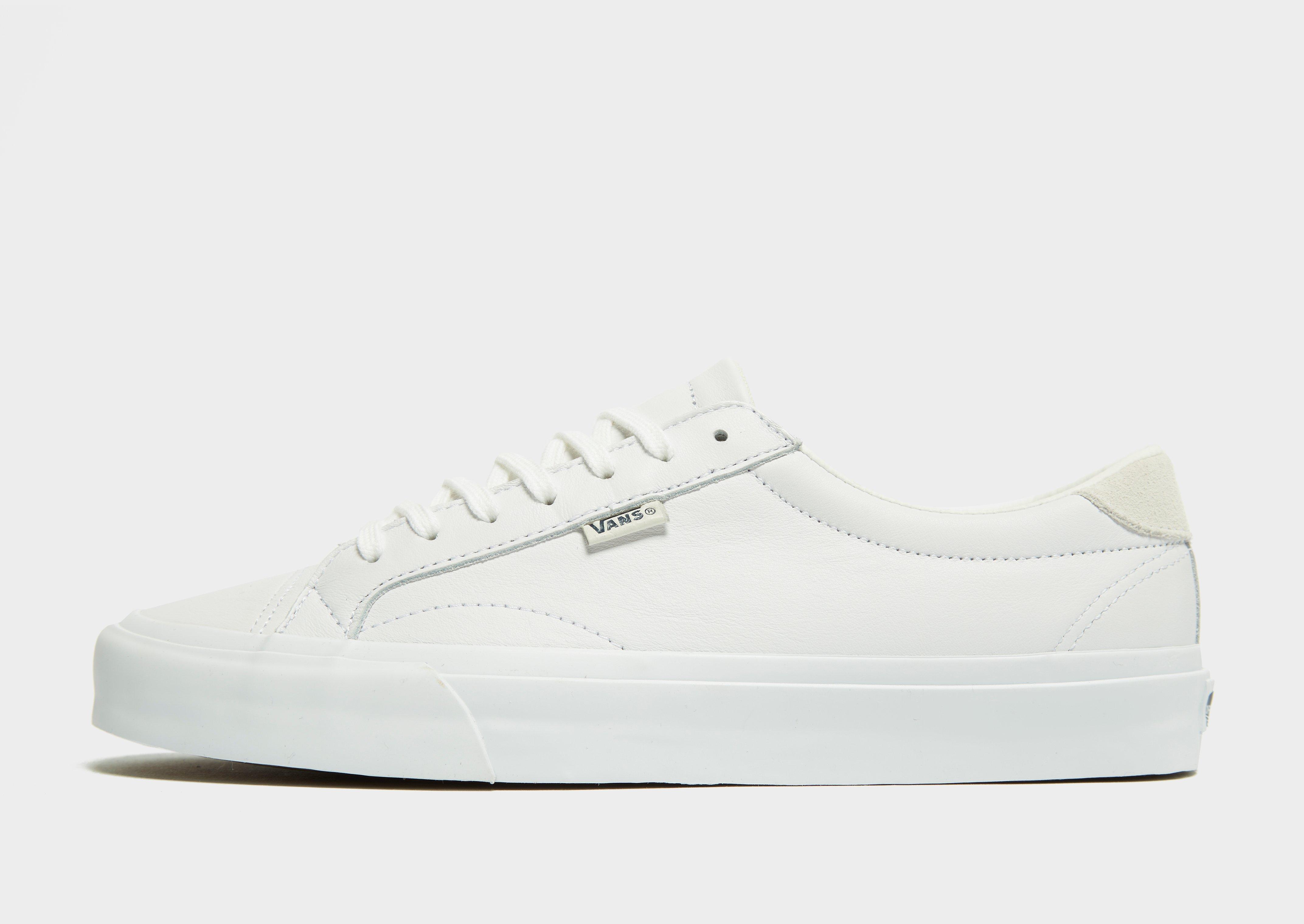 vans white leather court sneakers