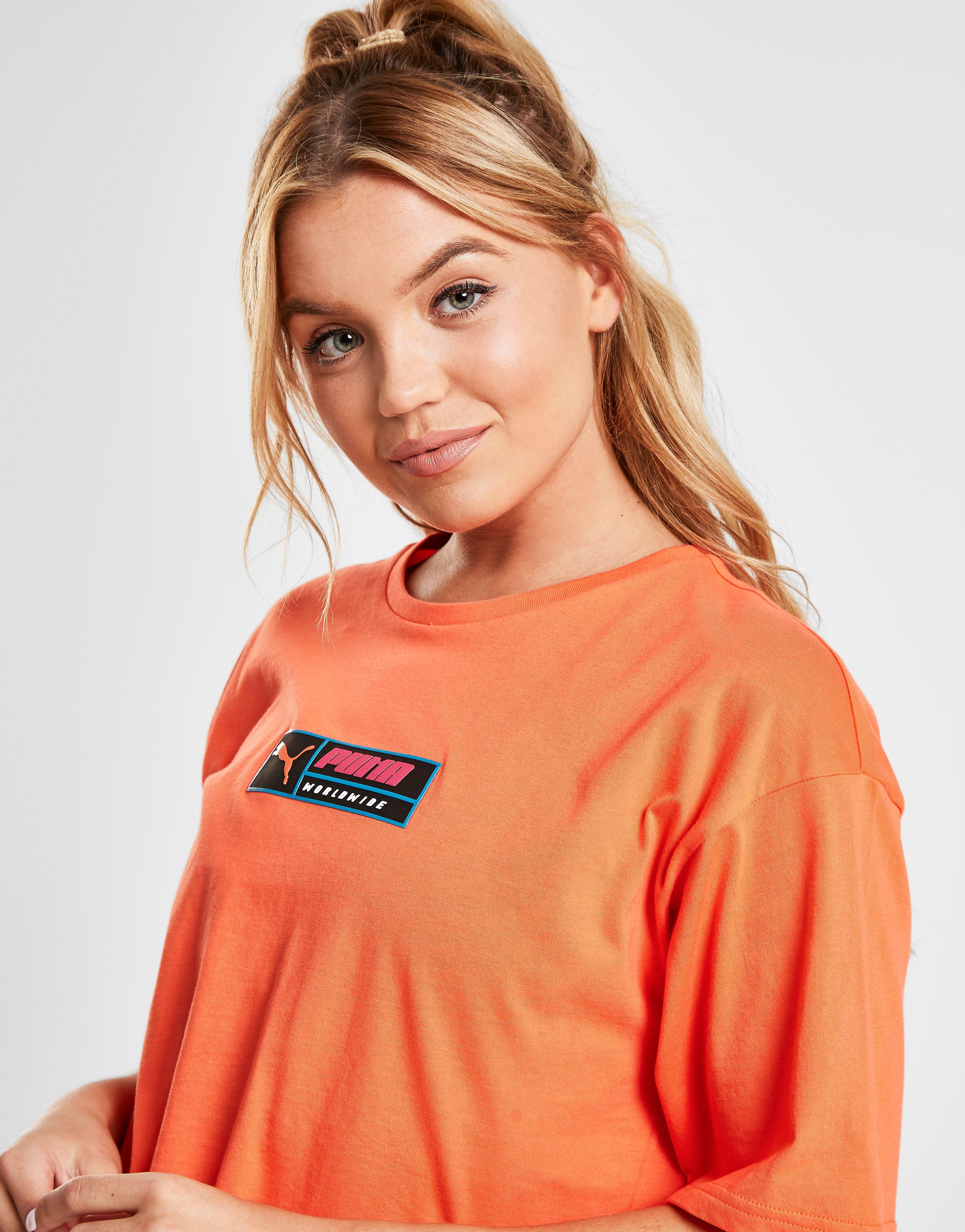 tee shirt puma femme orange