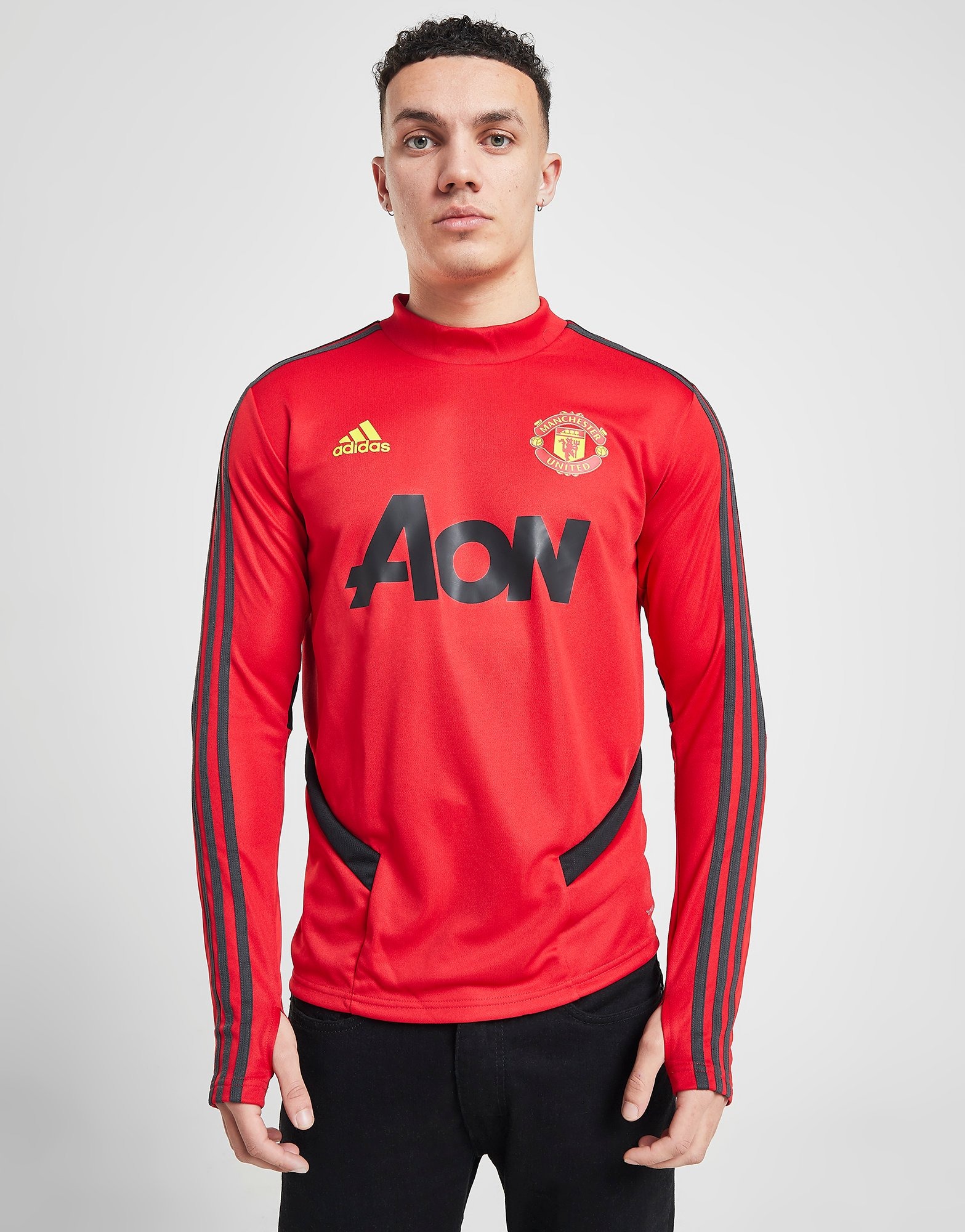 Buy Red adidas Manchester United FC Training Top | JD Sports | JD ...