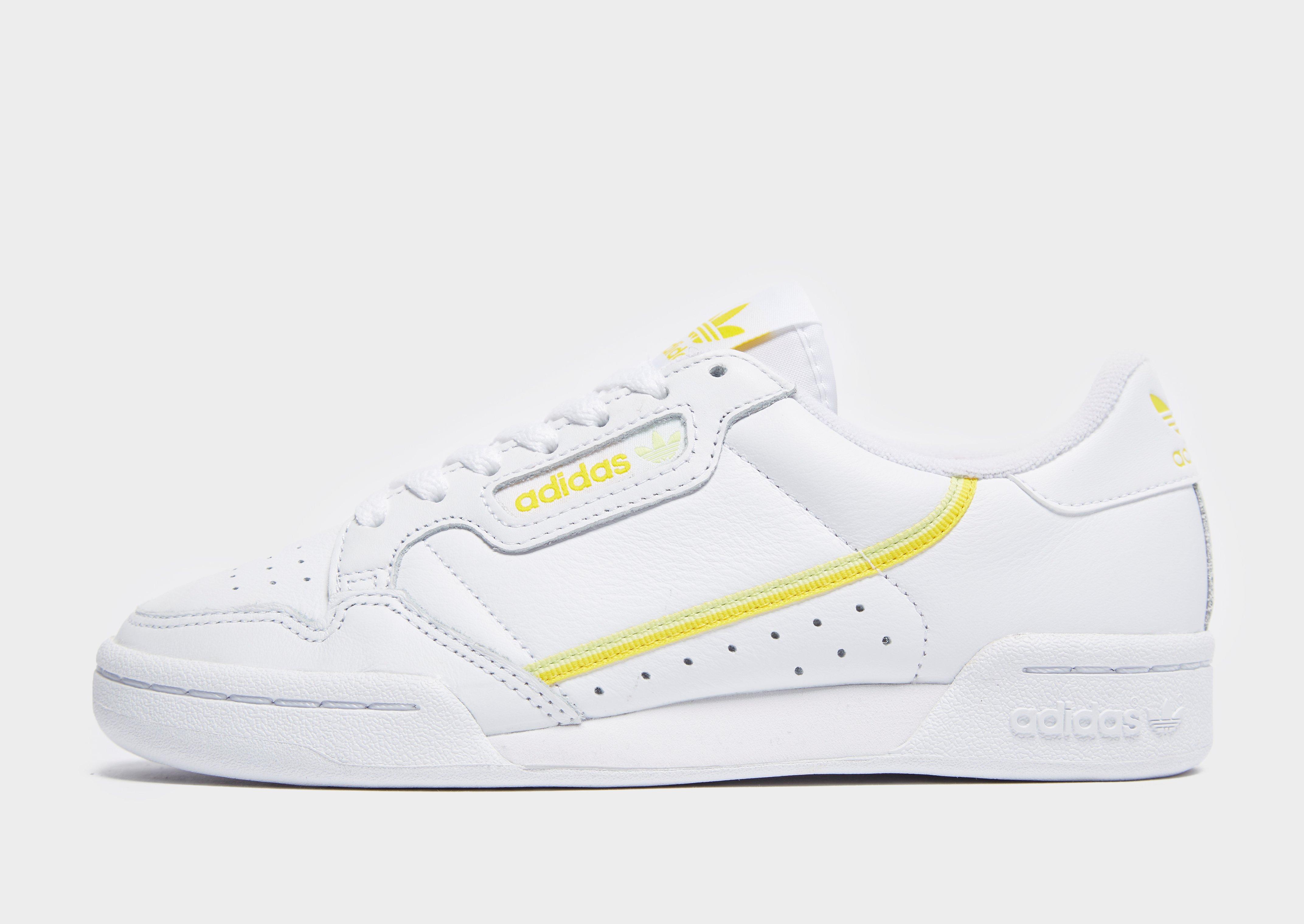 adidas continental 80 femme jaune