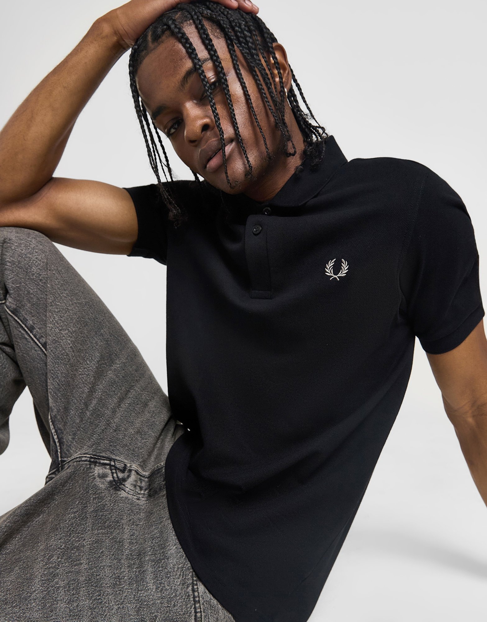 Black Fred Perry Plain Polo Shirt JD Sports