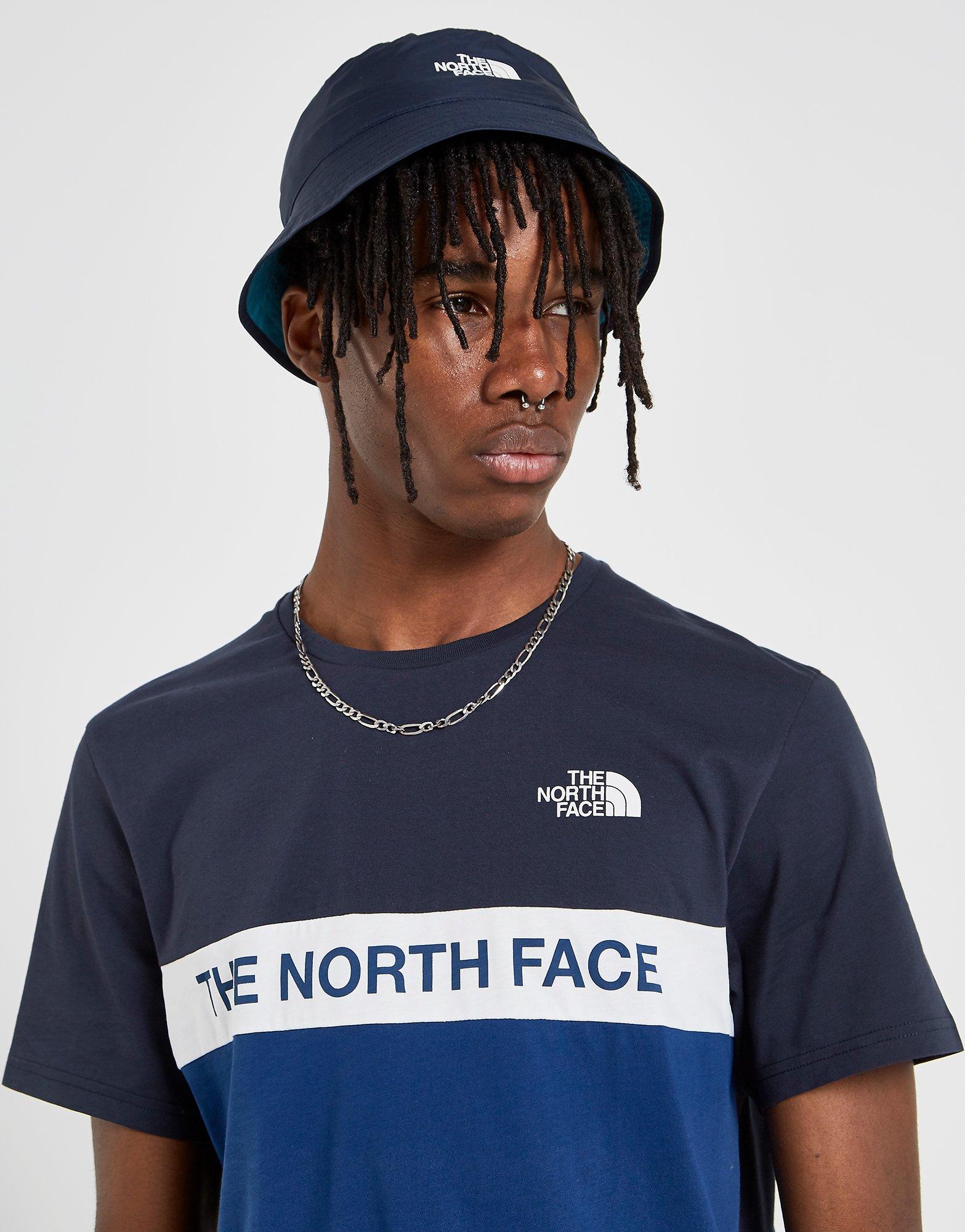 north face colour block t shirt