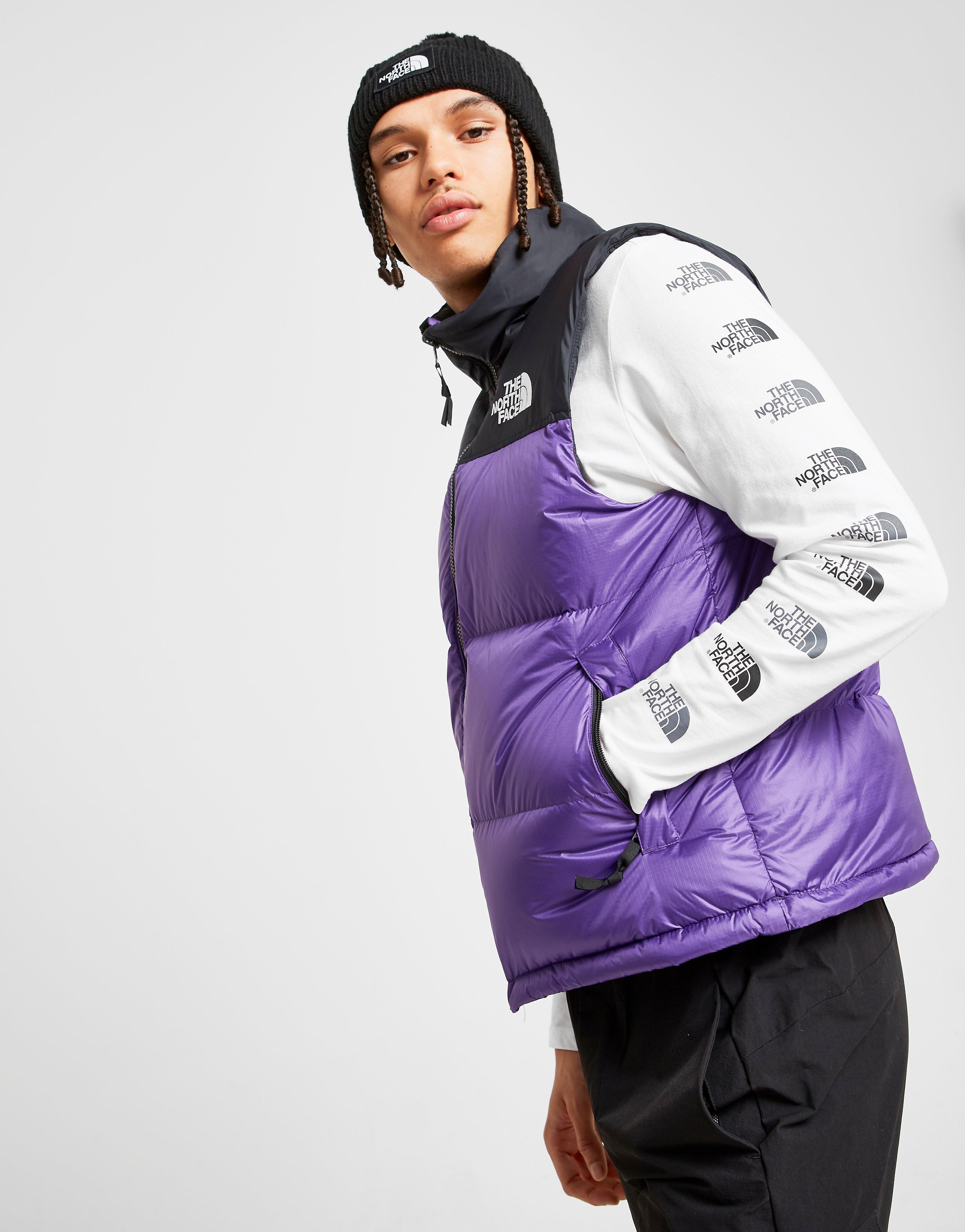 north face purple gilet