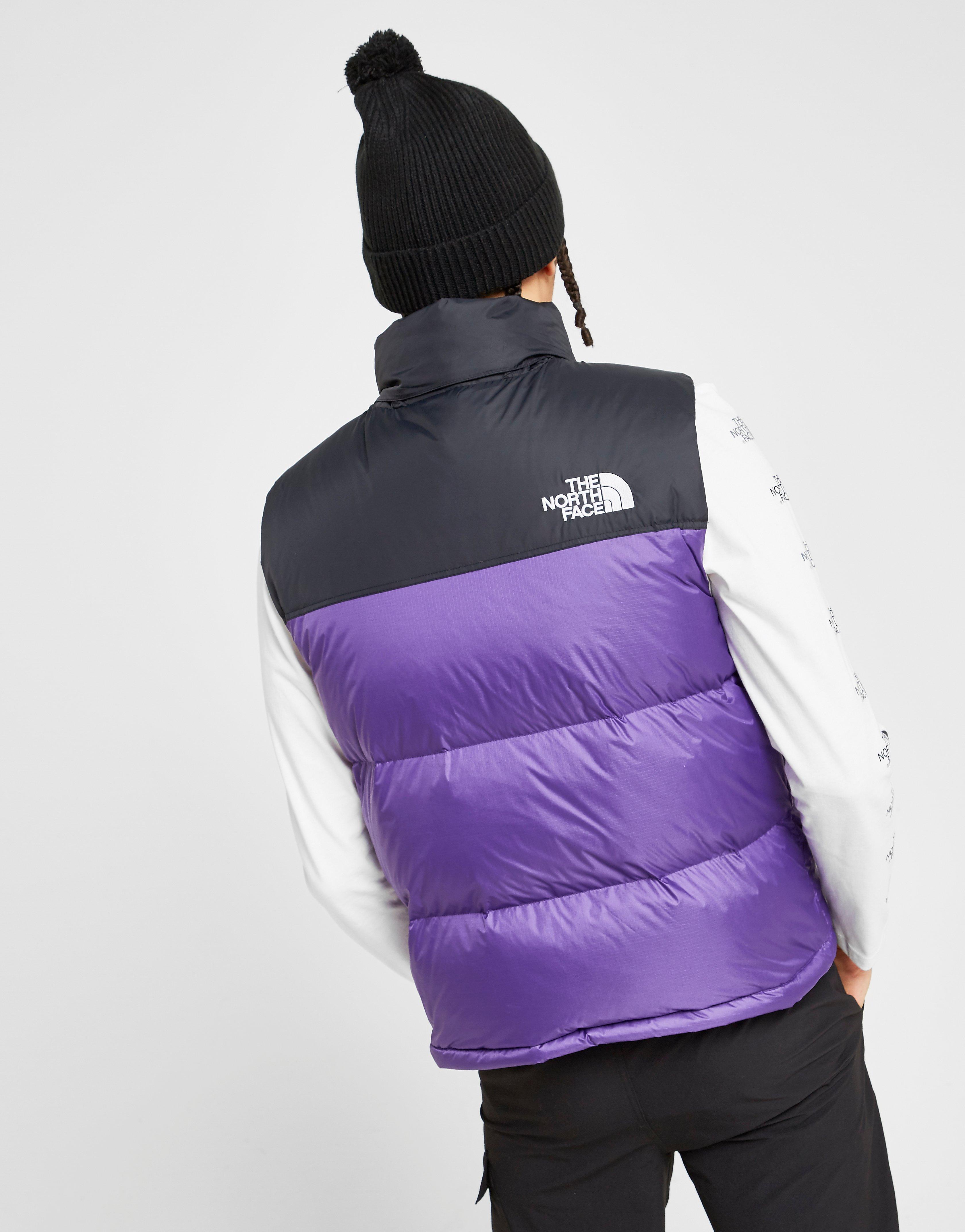 north face purple gilet